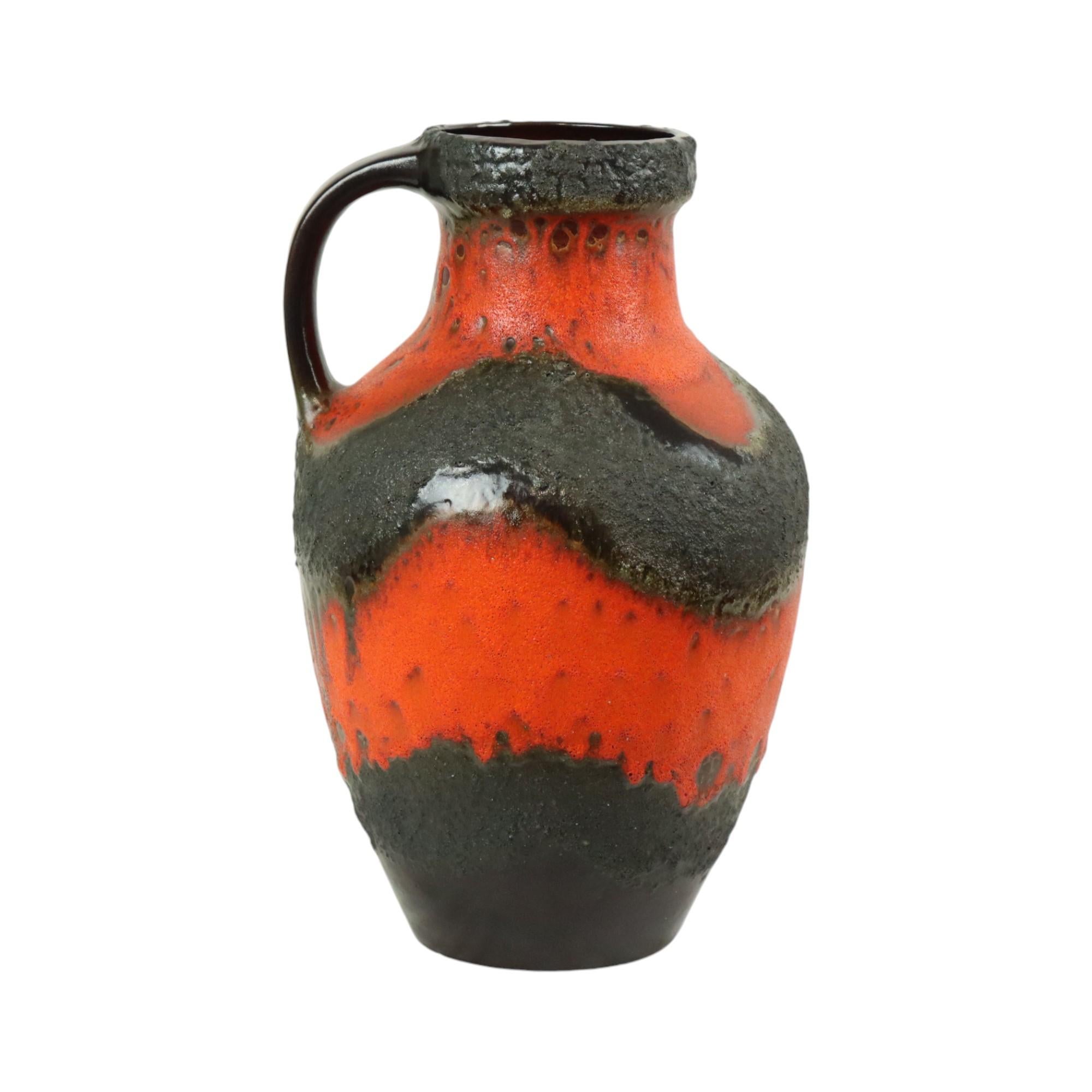 Tedesco Grande vaso di lava grassa arancione Germania Ovest Carstens 7315-45 in vendita