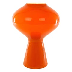 Large Orange Hand Blown Fungo Table Lamp by Massimo Vignelli for Venini, 1950s