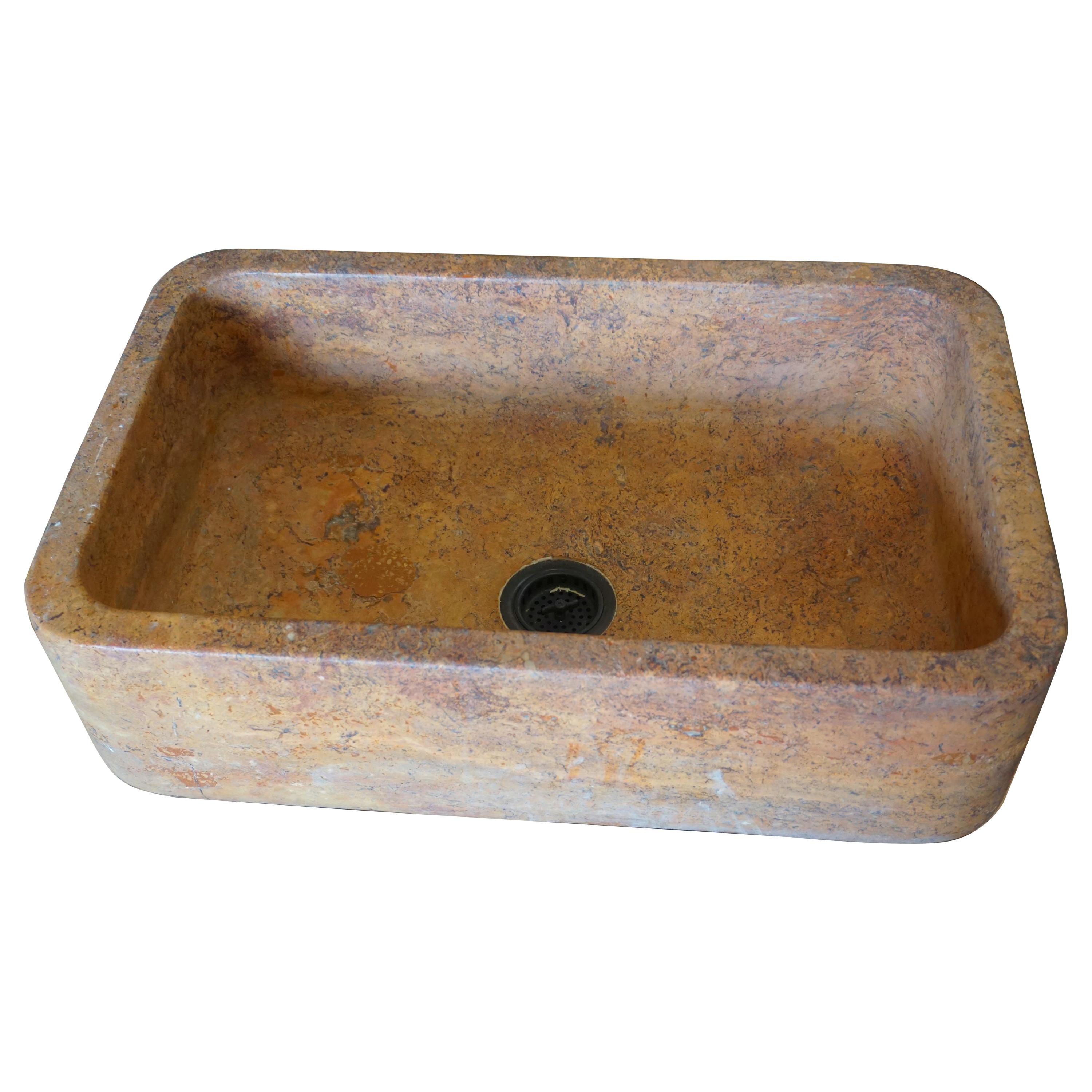 Large Orange Hued Limestone Sink