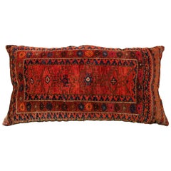 Large Orange Vintage Persian Tribal Pillow