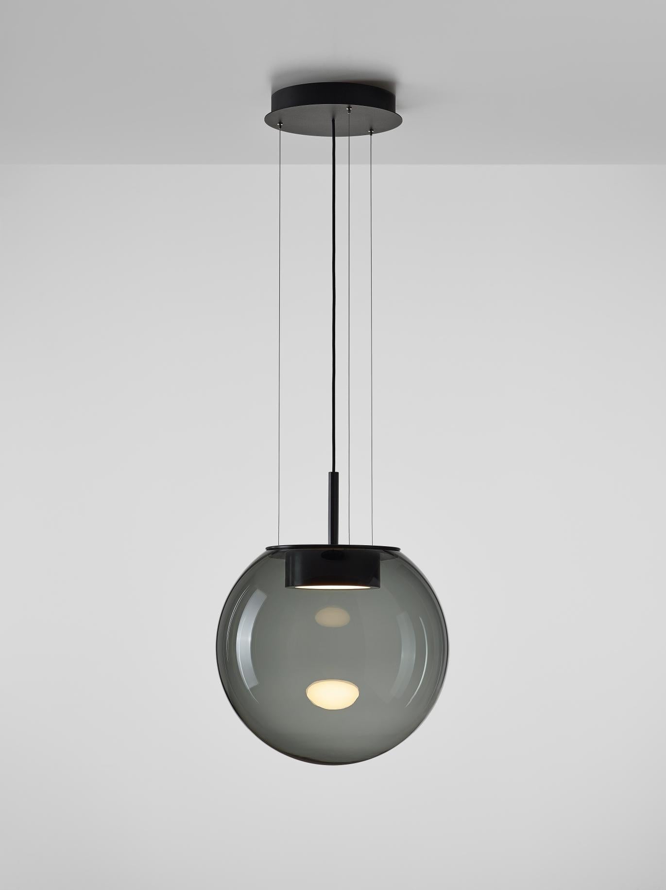 Czech Large 'Orbis 500' in Smoke Brown Blown Glass Pendant Lamp for Brokis For Sale