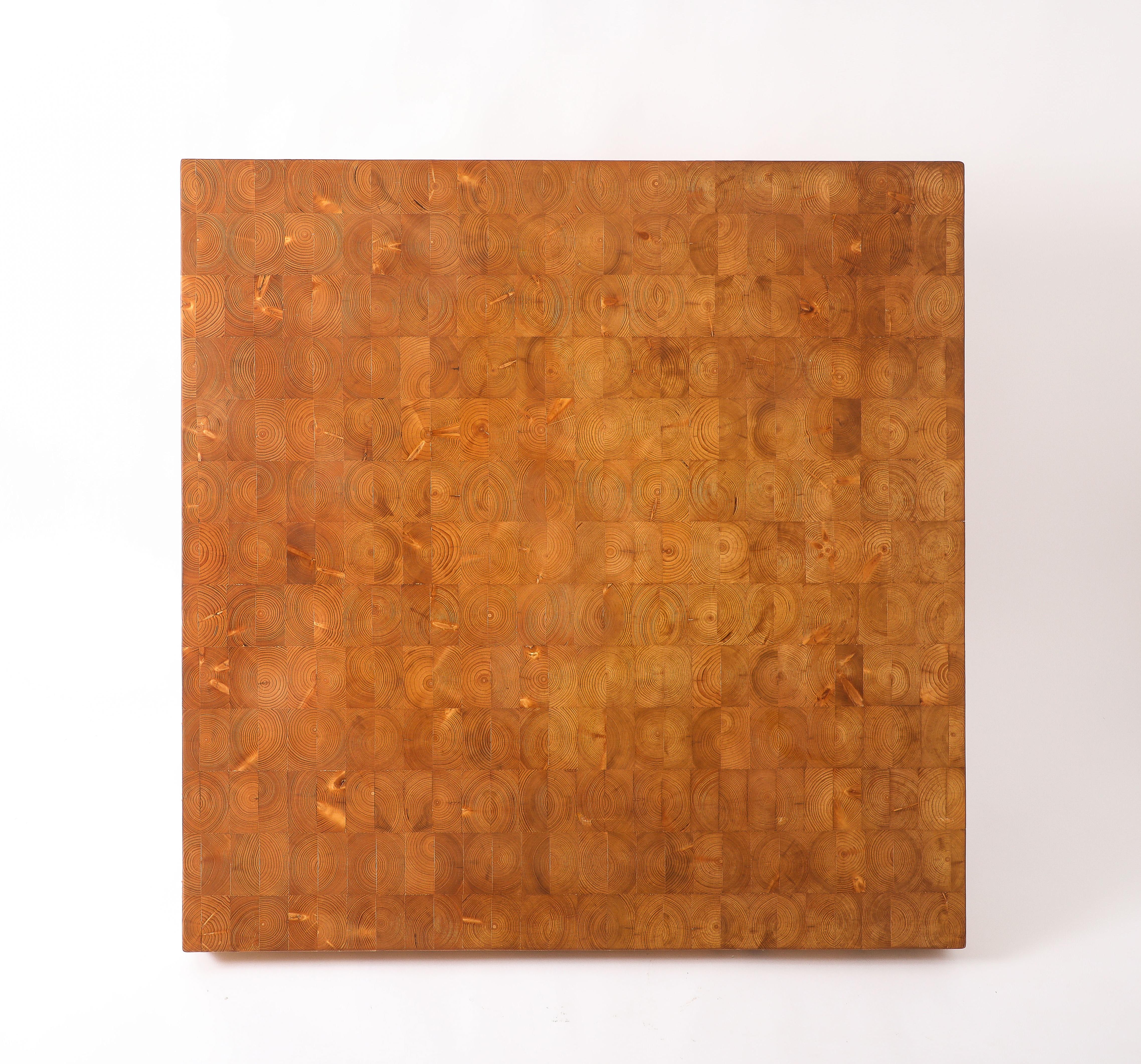 Grande table basse en pin de l'Oregon, France, années 1960 en vente 5