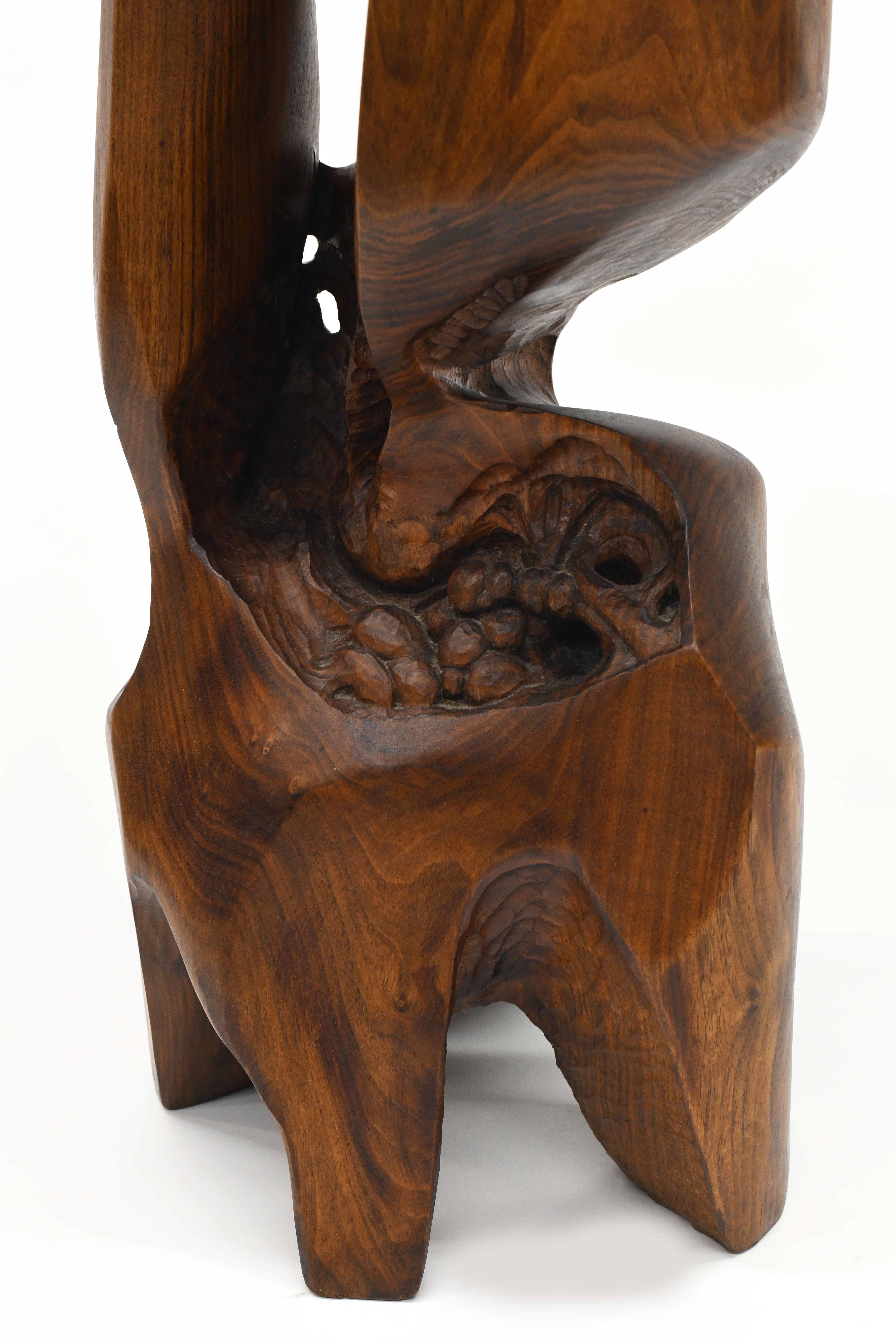 Large Organic Abstract Modern Wood Sculpture  6