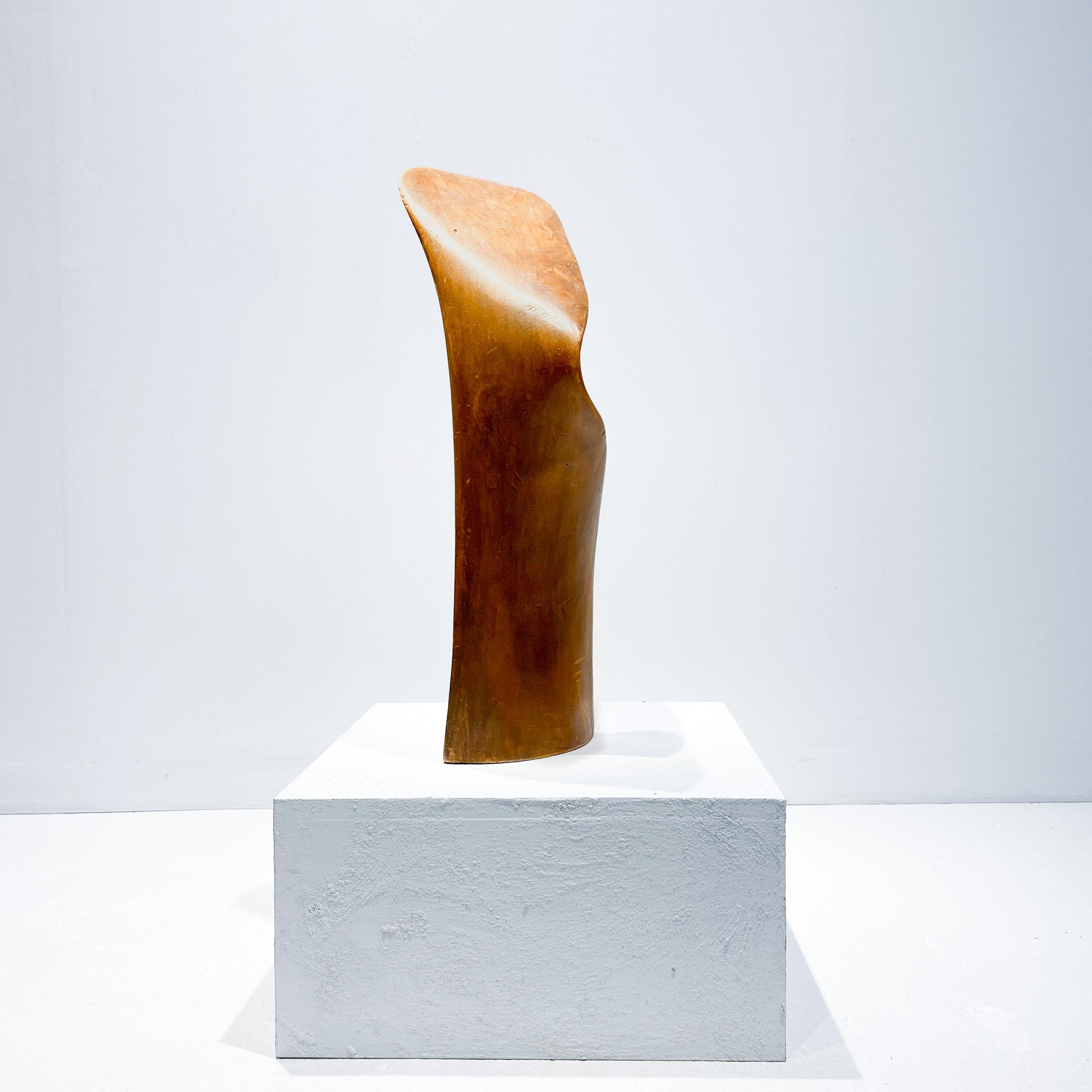 Large Organic Abstract Sculpture, Hand Carved Wood, 1970s, Jean Arp Style For Sale 2