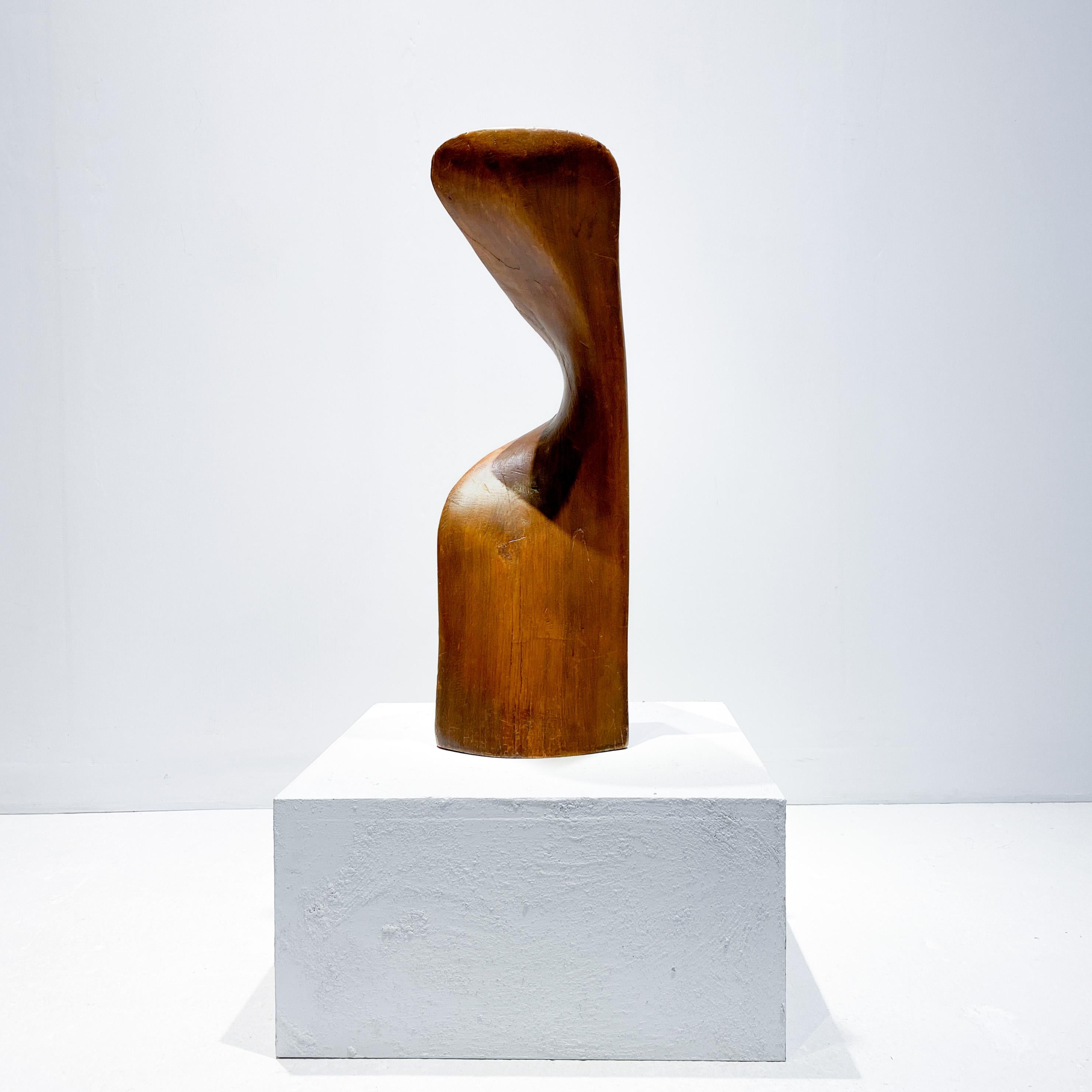 Große organische abstrakte Skulptur, handgeschnitztes Holz, 1970er Jahre, Jean Arp-Stil im Angebot 1