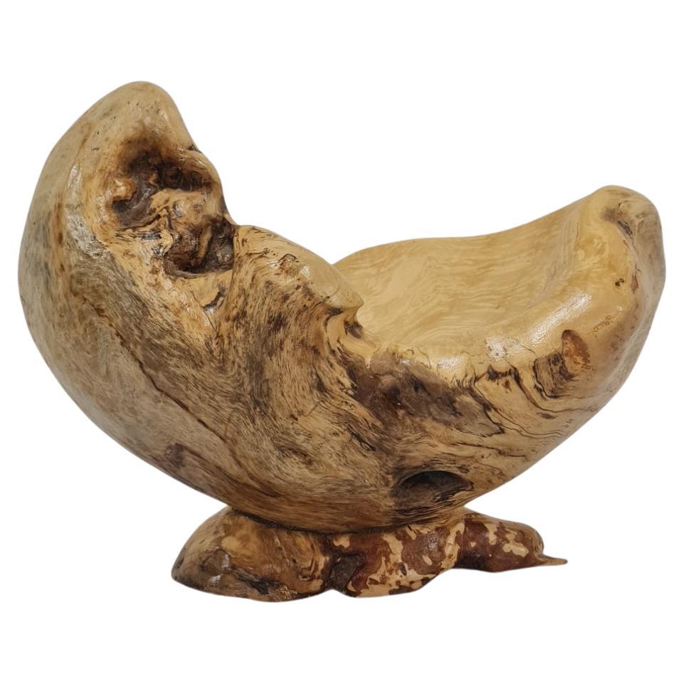 Large Organic Burl Bowl by Tauno Kiukas, Finland 2013