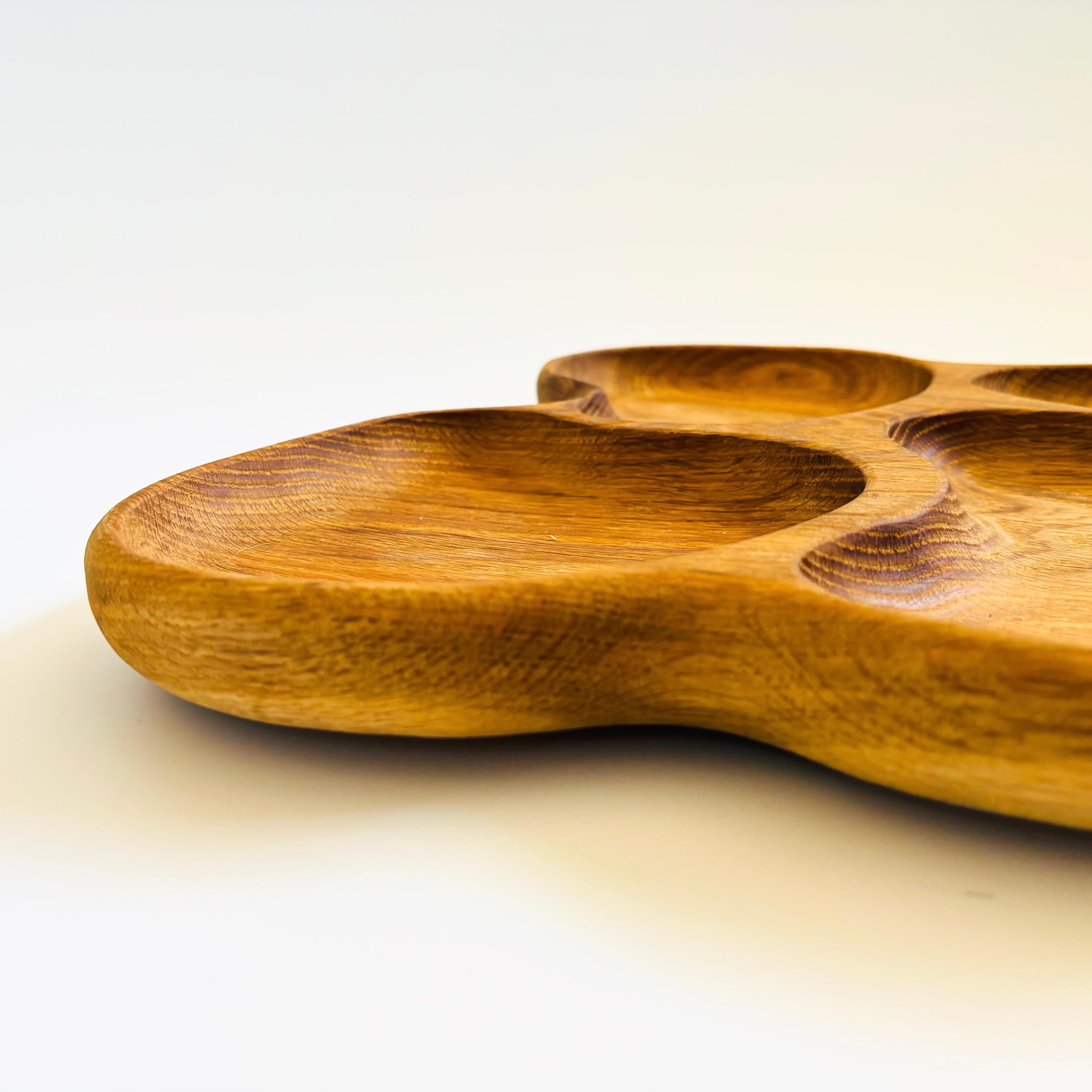 20th Century Large Organic Carved Wood Tray For Sale