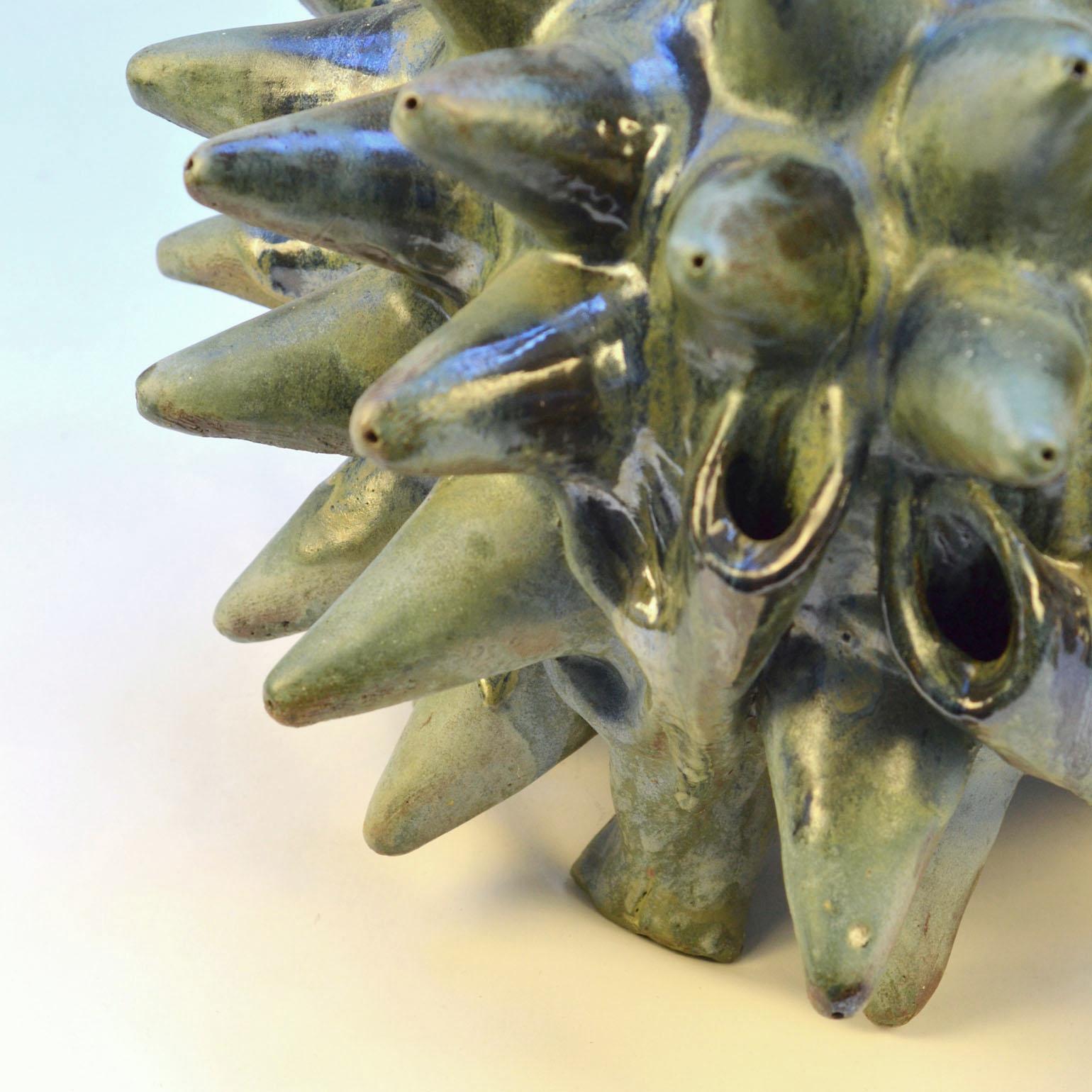 Fait main Grande sculpture de sol en céramique organique de Fernando Marquina en vente