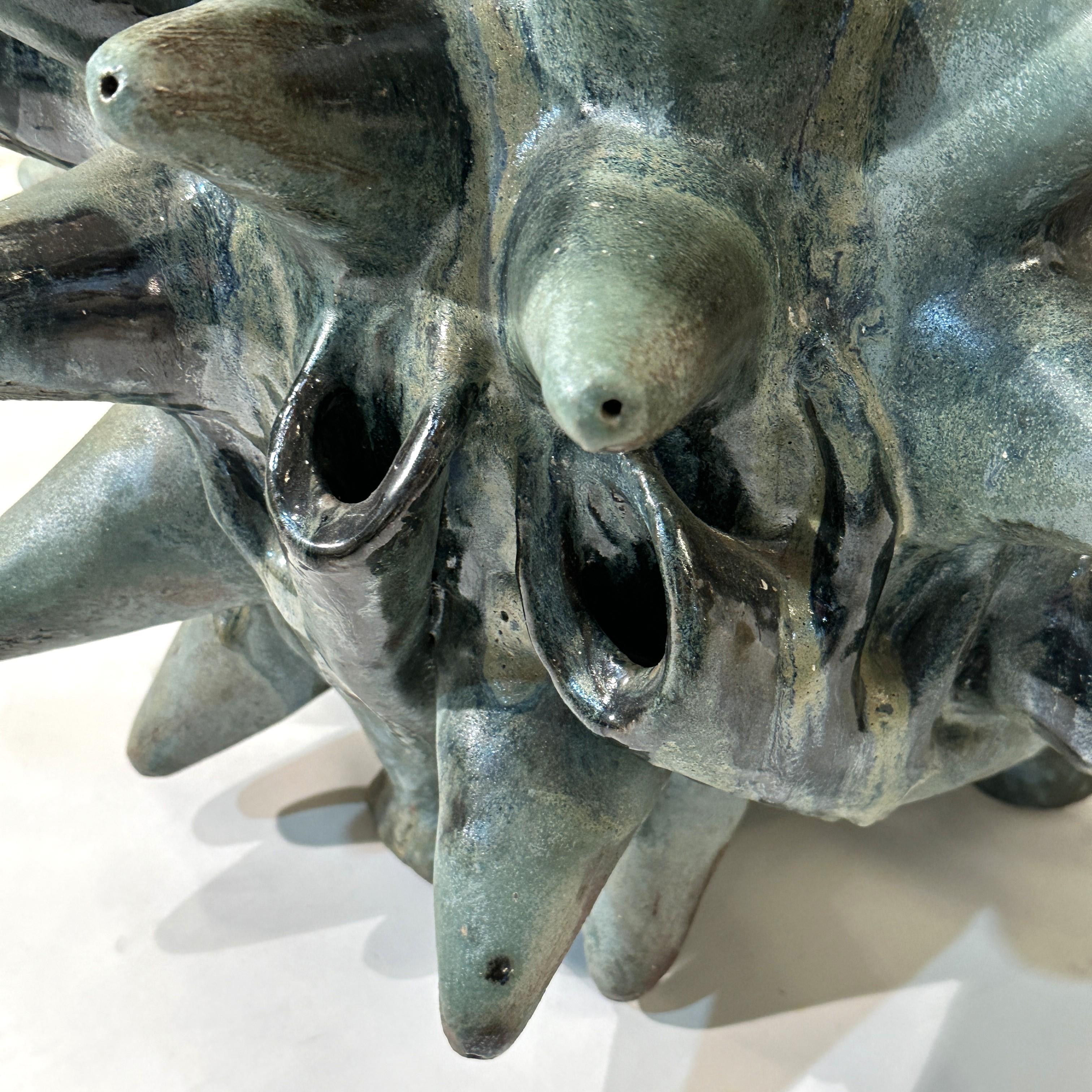 Escultura de cerámica orgánica grande para el suelo de Fernando Marquina Grande Moderno de mediados de siglo en venta