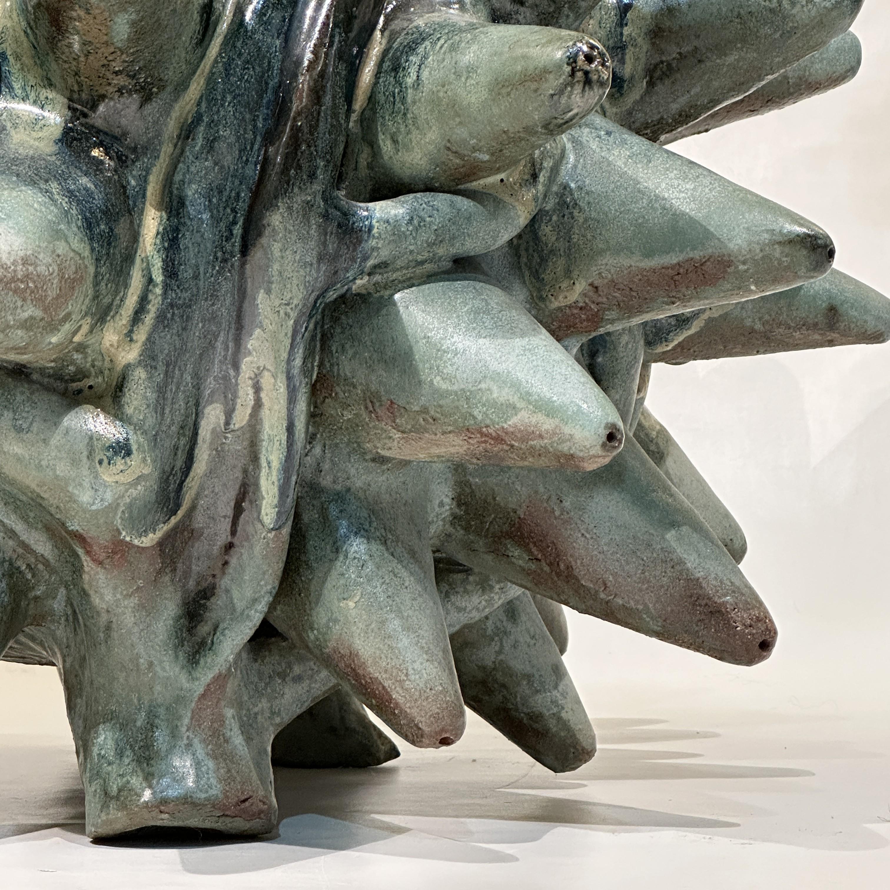 Escultura de cerámica orgánica grande para el suelo de Fernando Marquina Grande Alemán en venta