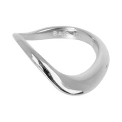 recycled silver rings Large Organic Curve Ring in Recycled Silver (Small)