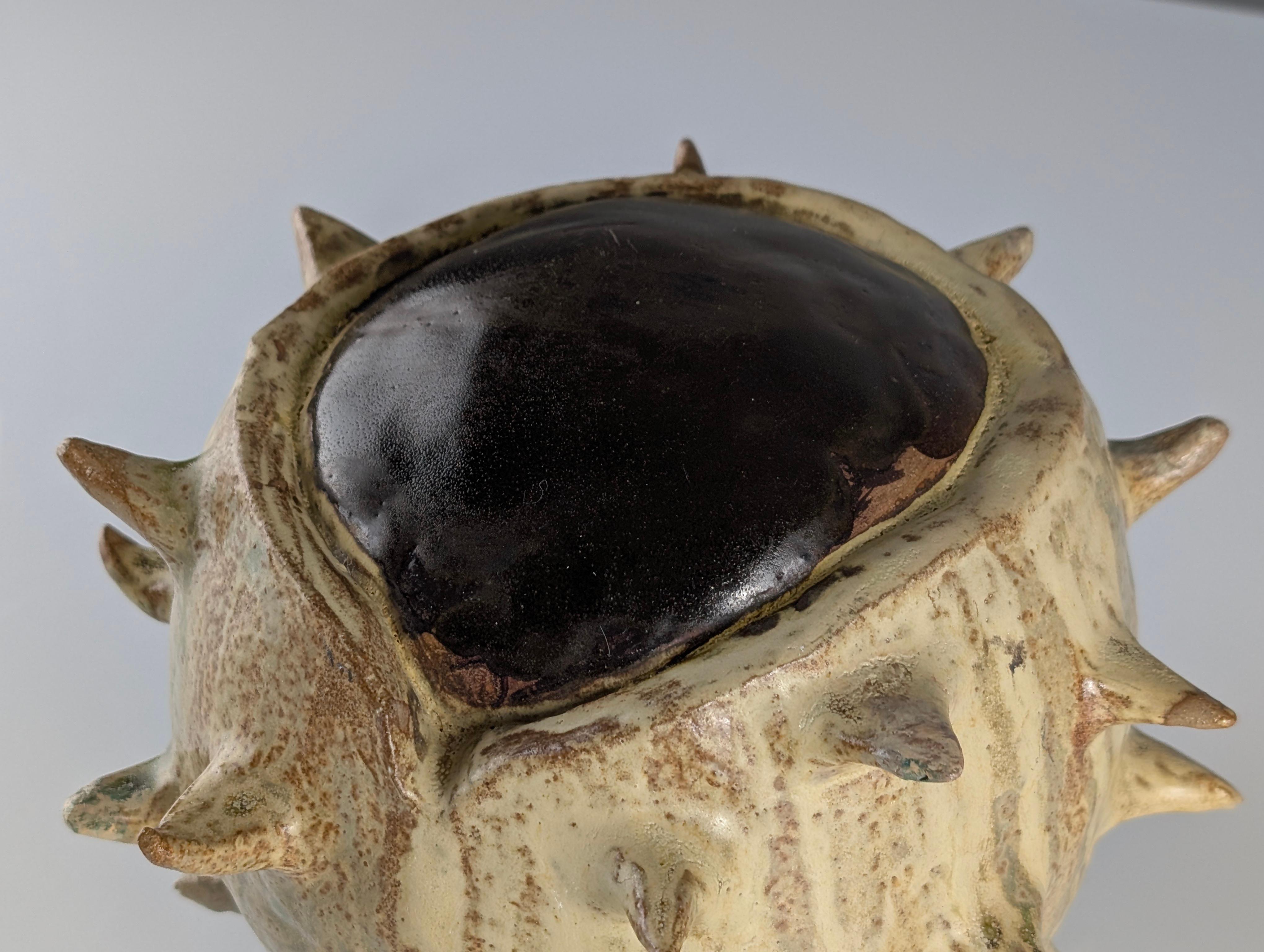 Smaltato Grande scultura organica in gres smaltato del 20° secolo in vendita