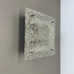 Grande applique organique en verre glacé de style Hollywood Regency fabriquée par Kalmar Lighting, 1970