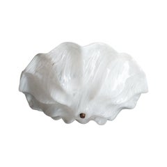 Large Organic Kalmar Flush Mount, 1960s, Textured Glass