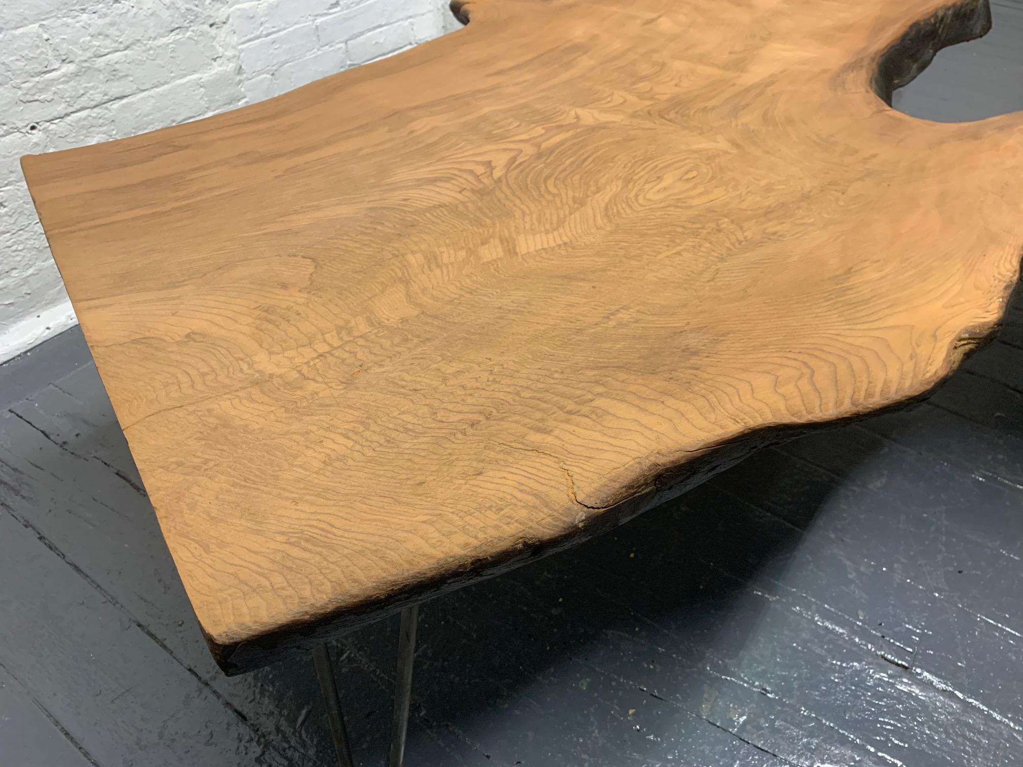 20th Century Large Organic Live Edge Coffee Table For Sale