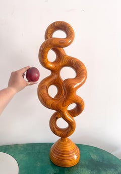 Large Organic Modern Abstract Wood Sculpture by Rade Lucic, Signed 2008