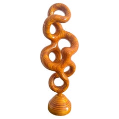 Large Organic Modern Abstract Wood Sculpture by Rade Lucic, Signed 2008