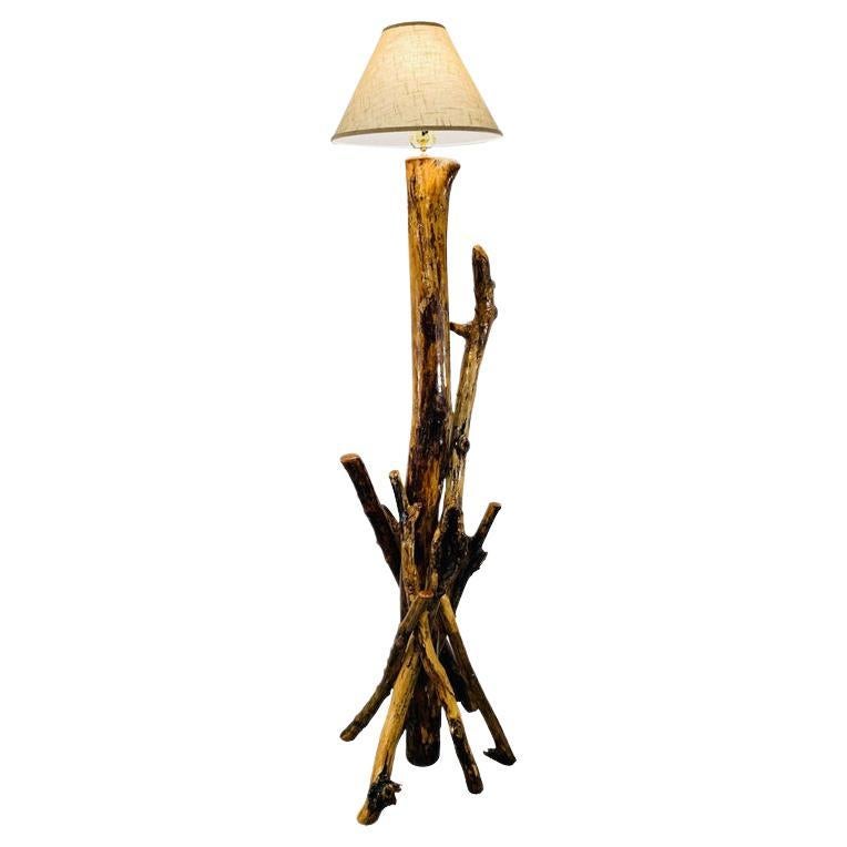 Large Organic Modern Maple Wood Floor Lamp