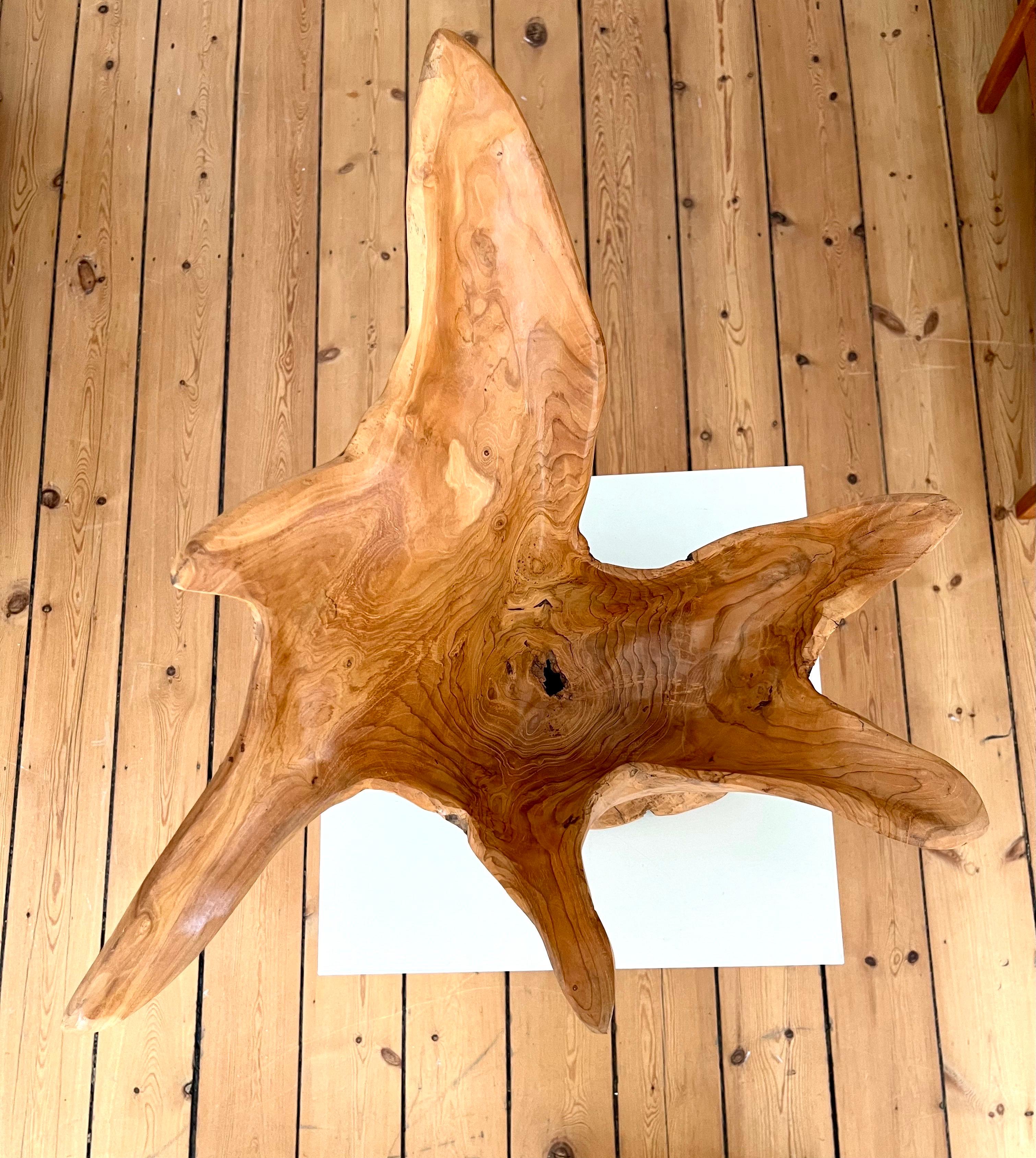 Grand bol sculpté en ronce de bois organique et moderne, Indonésie, 1970 en vente 12