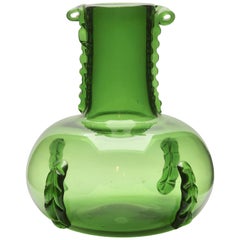 Large Organic Pitcher-Vase with Hand-Applied Details by Empoli