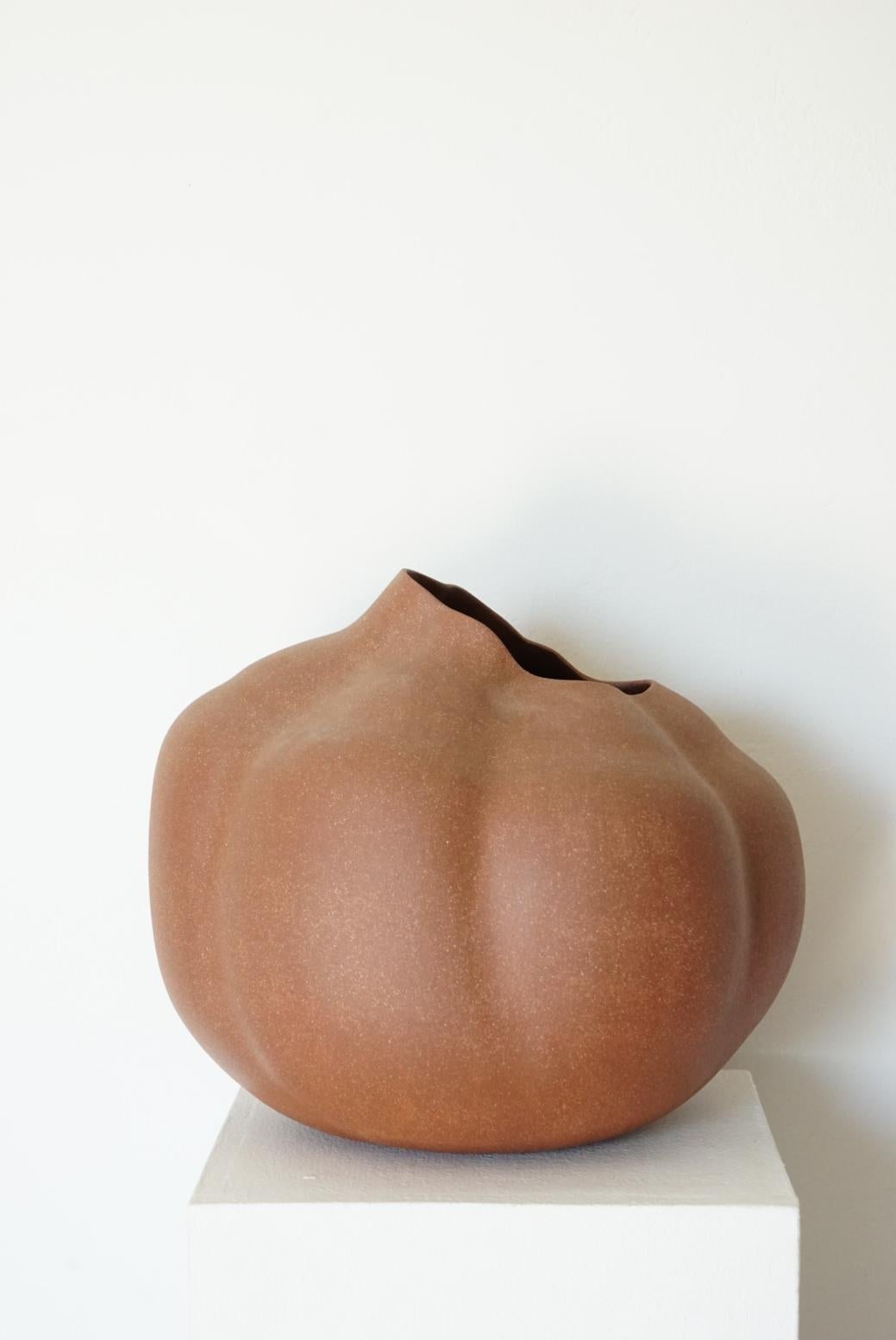 American Large Organic Sculptural Ceramic Pottery Vessel  For Sale