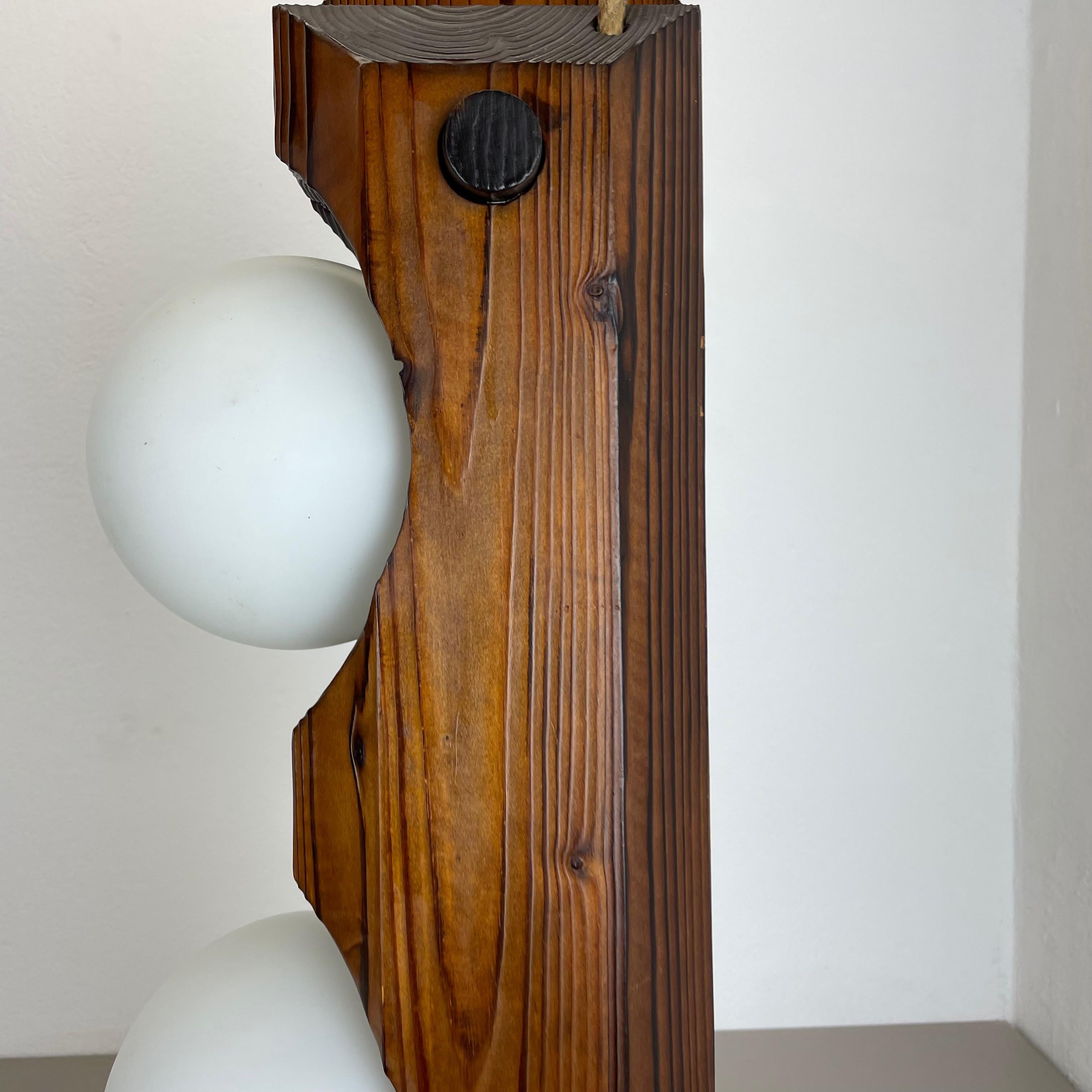 Large Organic Sculptural Pine Wooden Floor Light Made Temde Lights Germany 1970s For Sale 4