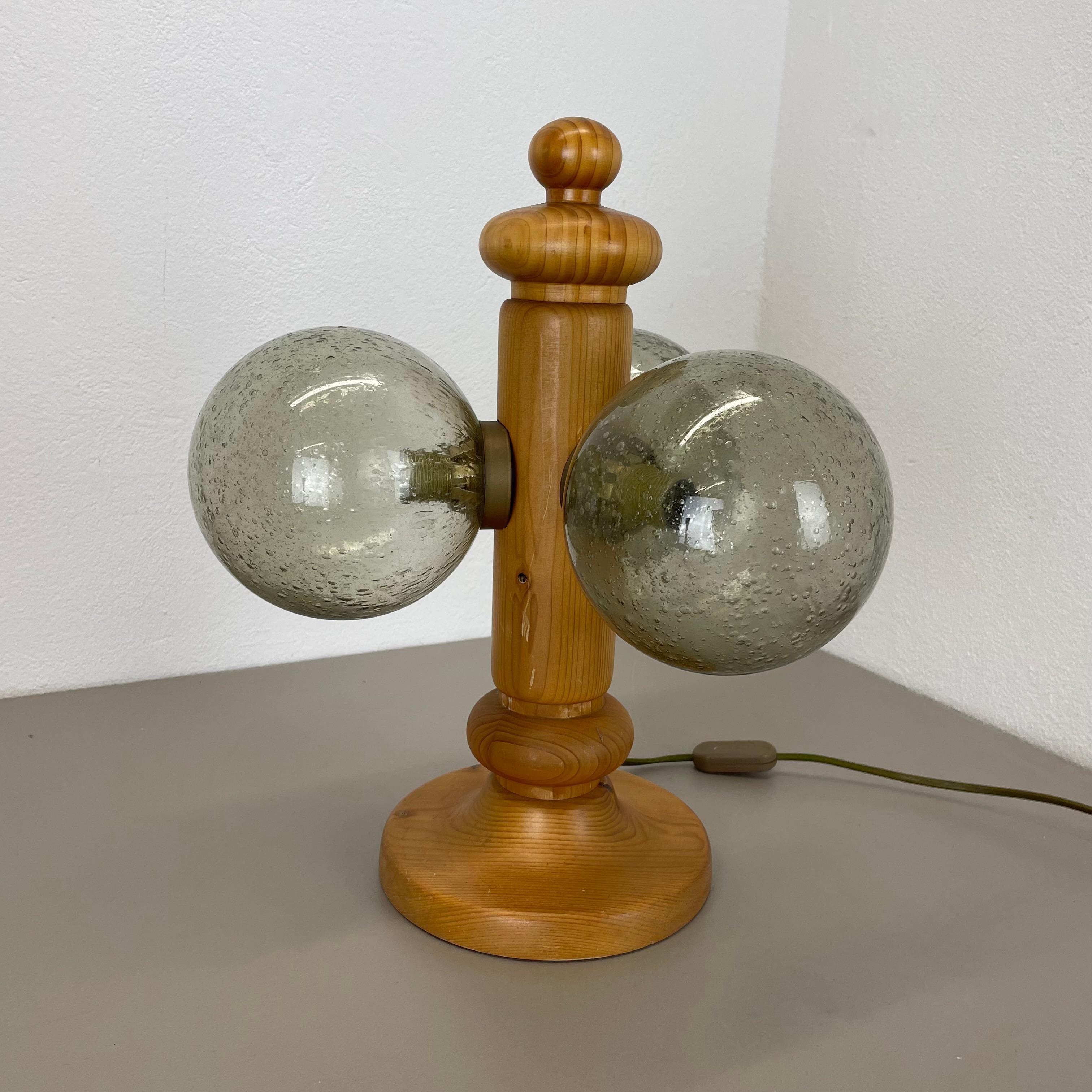 Grande lampe de bureau sculpturale en bois organique PINE de Temde Lights, Allemagne, années 1970 en vente 4
