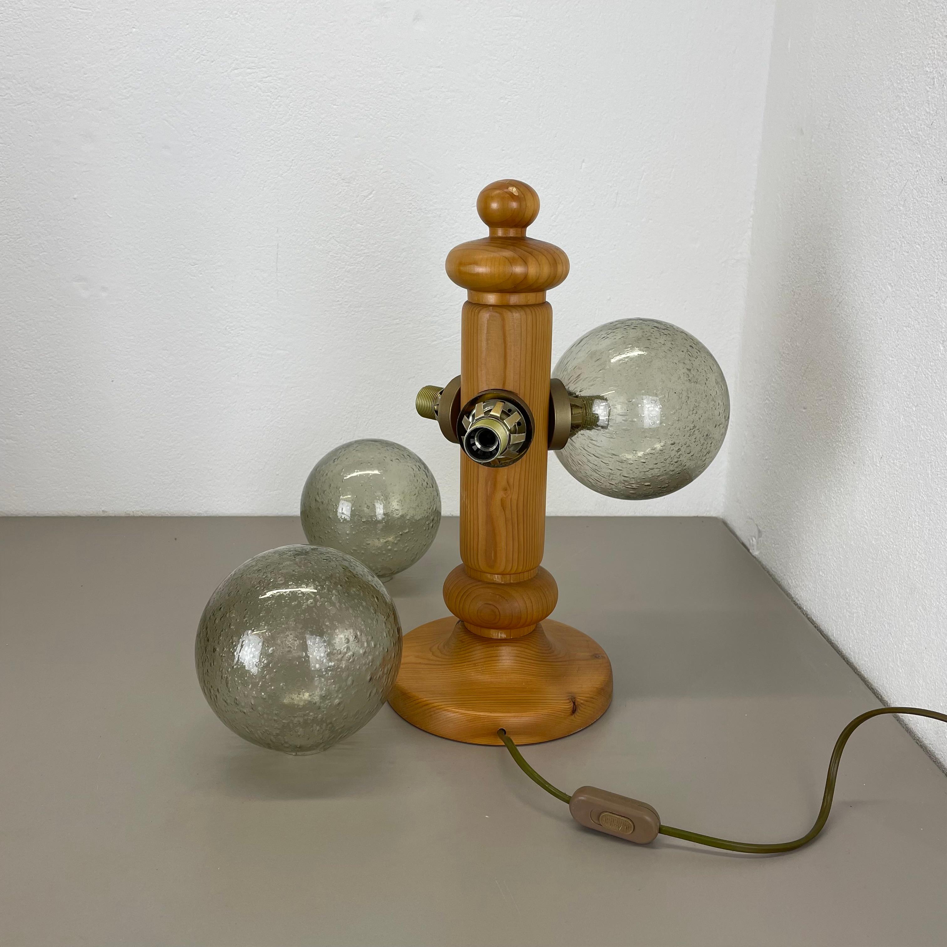 Grande lampe de bureau sculpturale en bois organique PINE de Temde Lights, Allemagne, années 1970 en vente 5