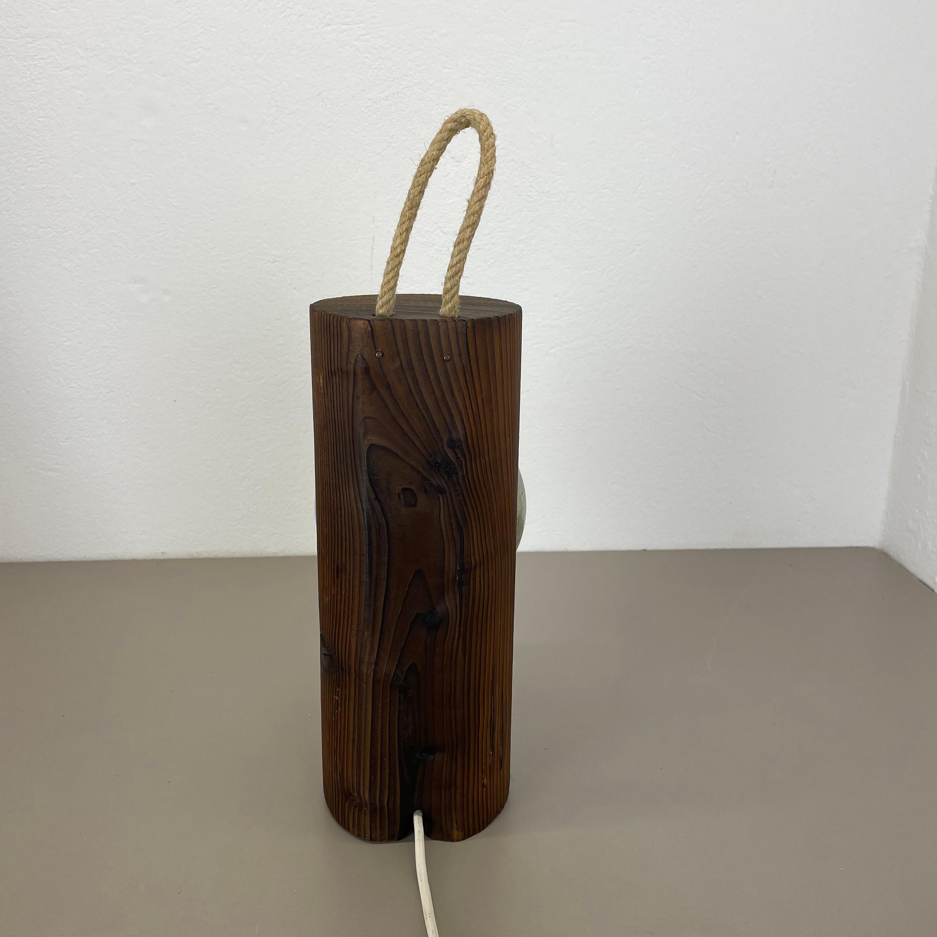 Große organische skulpturale PINE-Holz-Tischleuchte von Temde Lights, Deutschland 1970er Jahre im Angebot 7