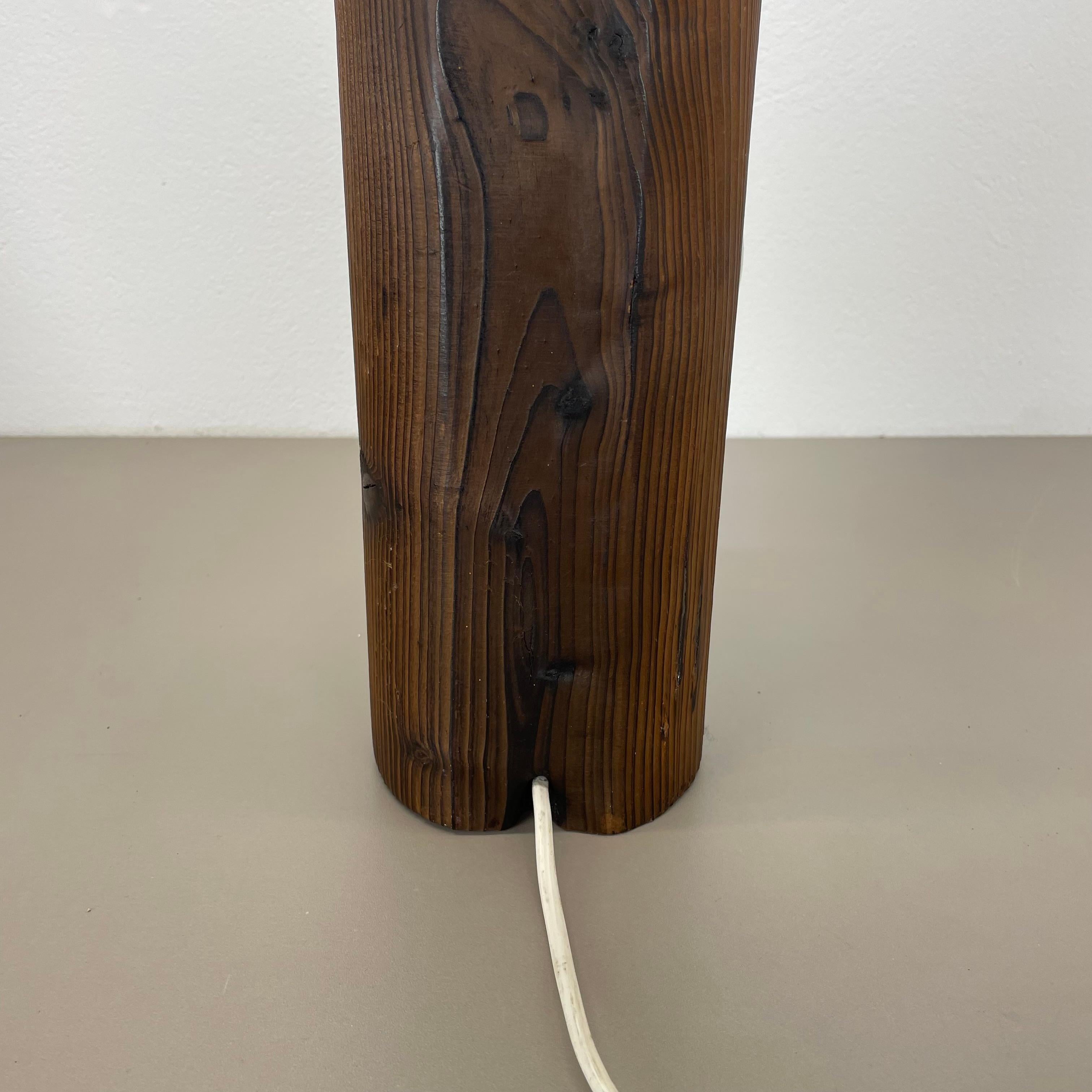 Große organische skulpturale PINE-Holz-Tischleuchte von Temde Lights, Deutschland 1970er Jahre im Angebot 8