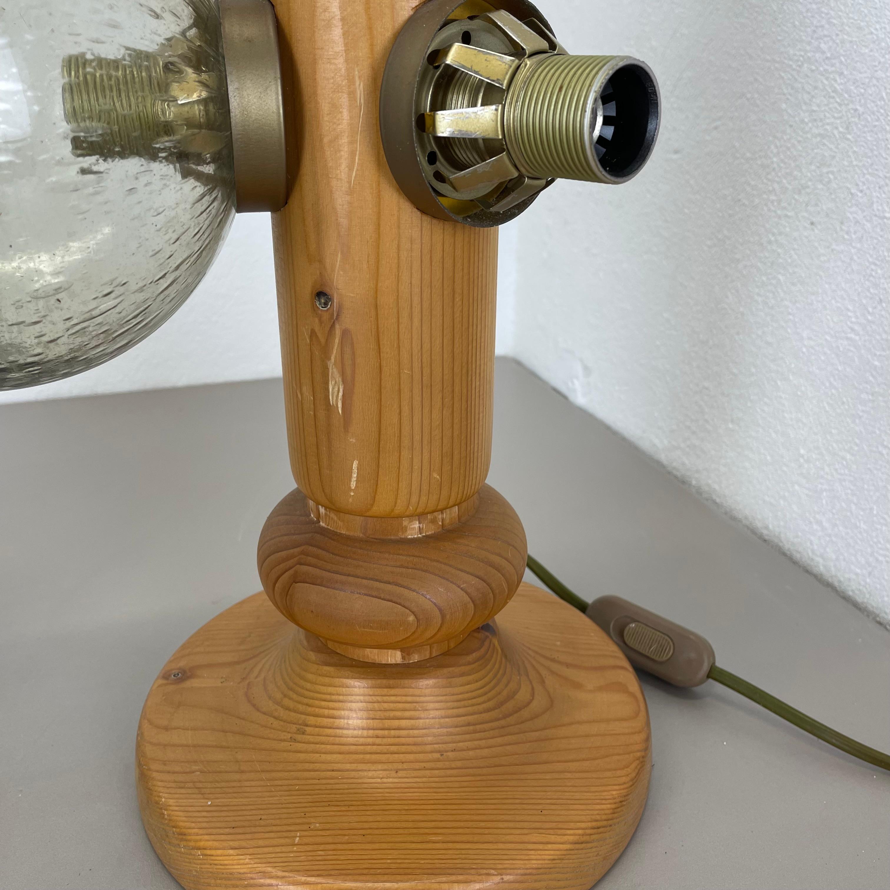 Grande lampe de bureau sculpturale en bois organique PINE de Temde Lights, Allemagne, années 1970 en vente 8