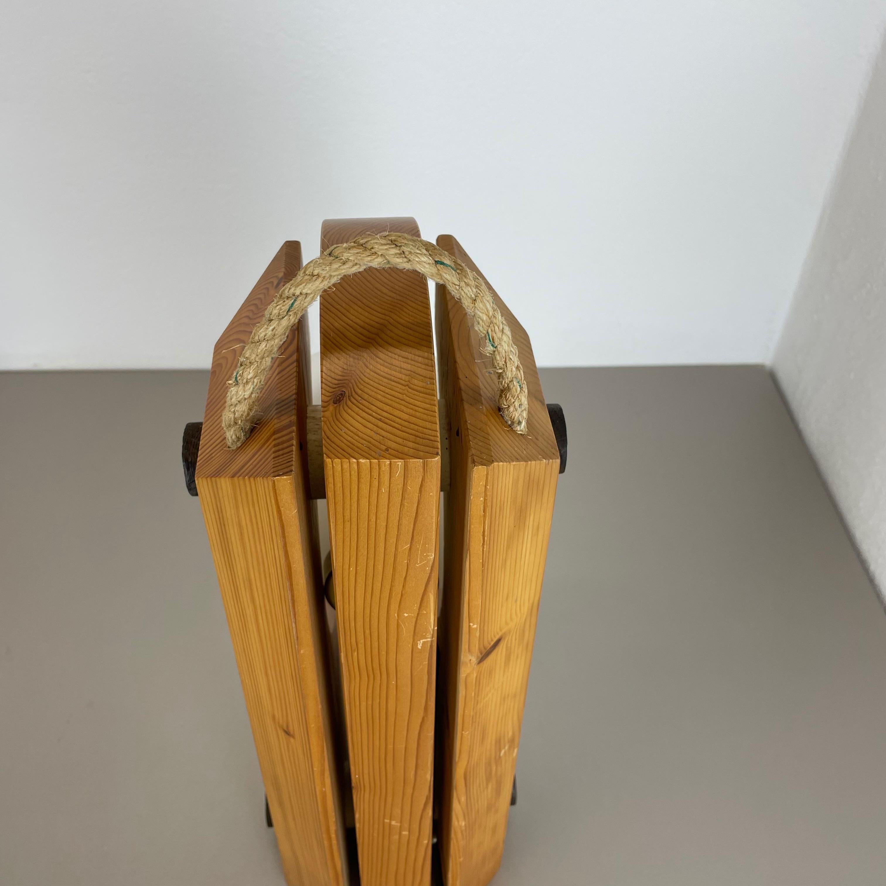 Large Organic Sculptural PINE Wooden Table Light by Temde Lights, Germany 1970s For Sale 10