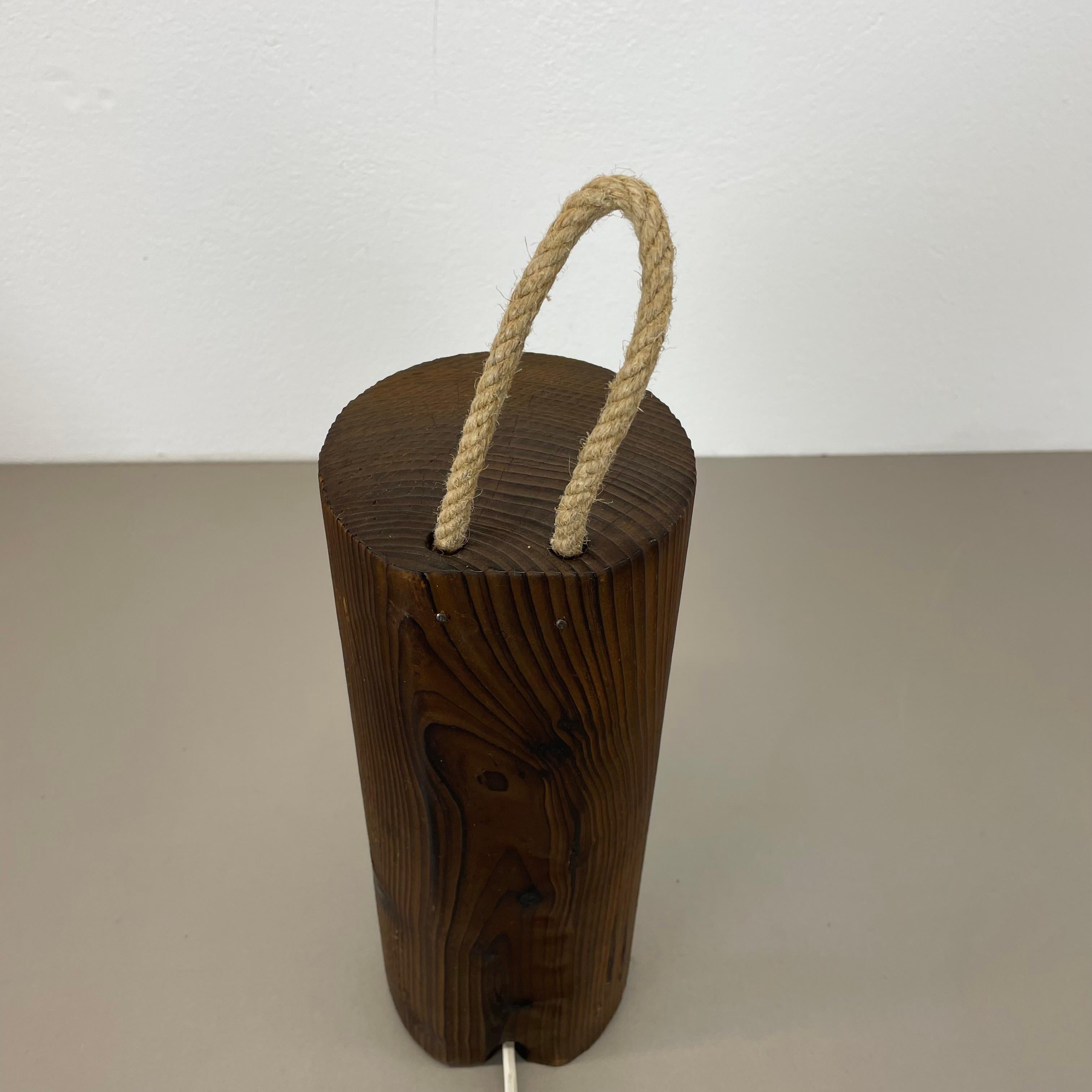 Große organische skulpturale PINE-Holz-Tischleuchte von Temde Lights, Deutschland 1970er Jahre im Angebot 10