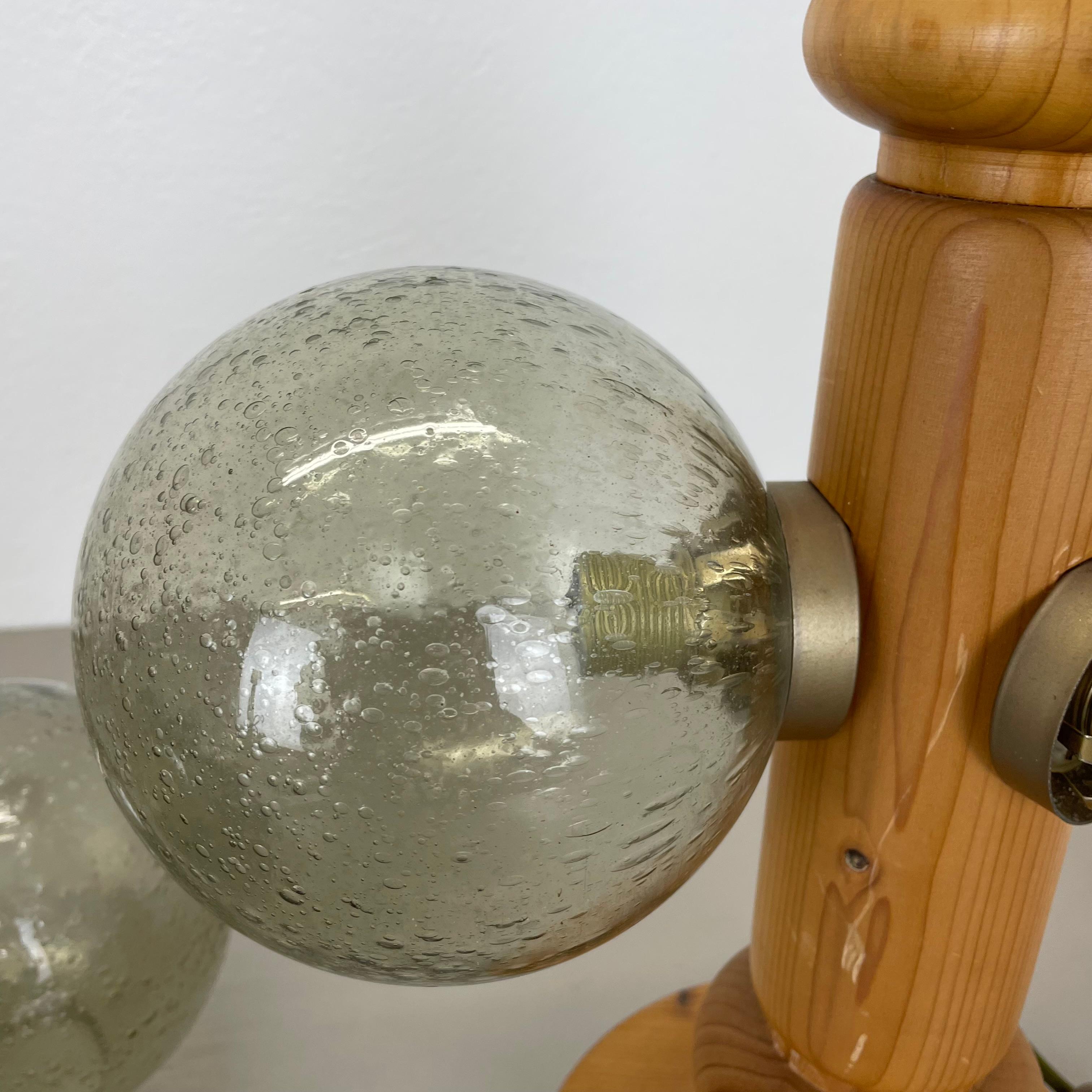 Grande lampe de bureau sculpturale en bois organique PINE de Temde Lights, Allemagne, années 1970 en vente 10