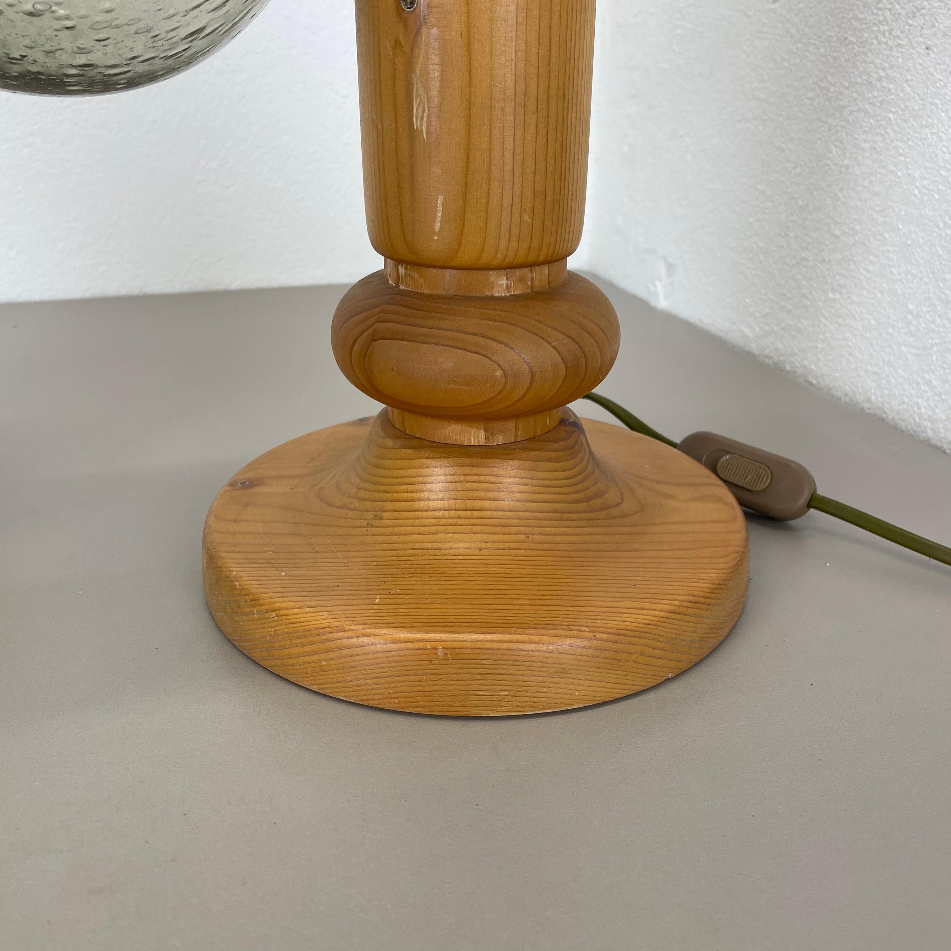 Grande lampe de bureau sculpturale en bois organique PINE de Temde Lights, Allemagne, années 1970 en vente 11