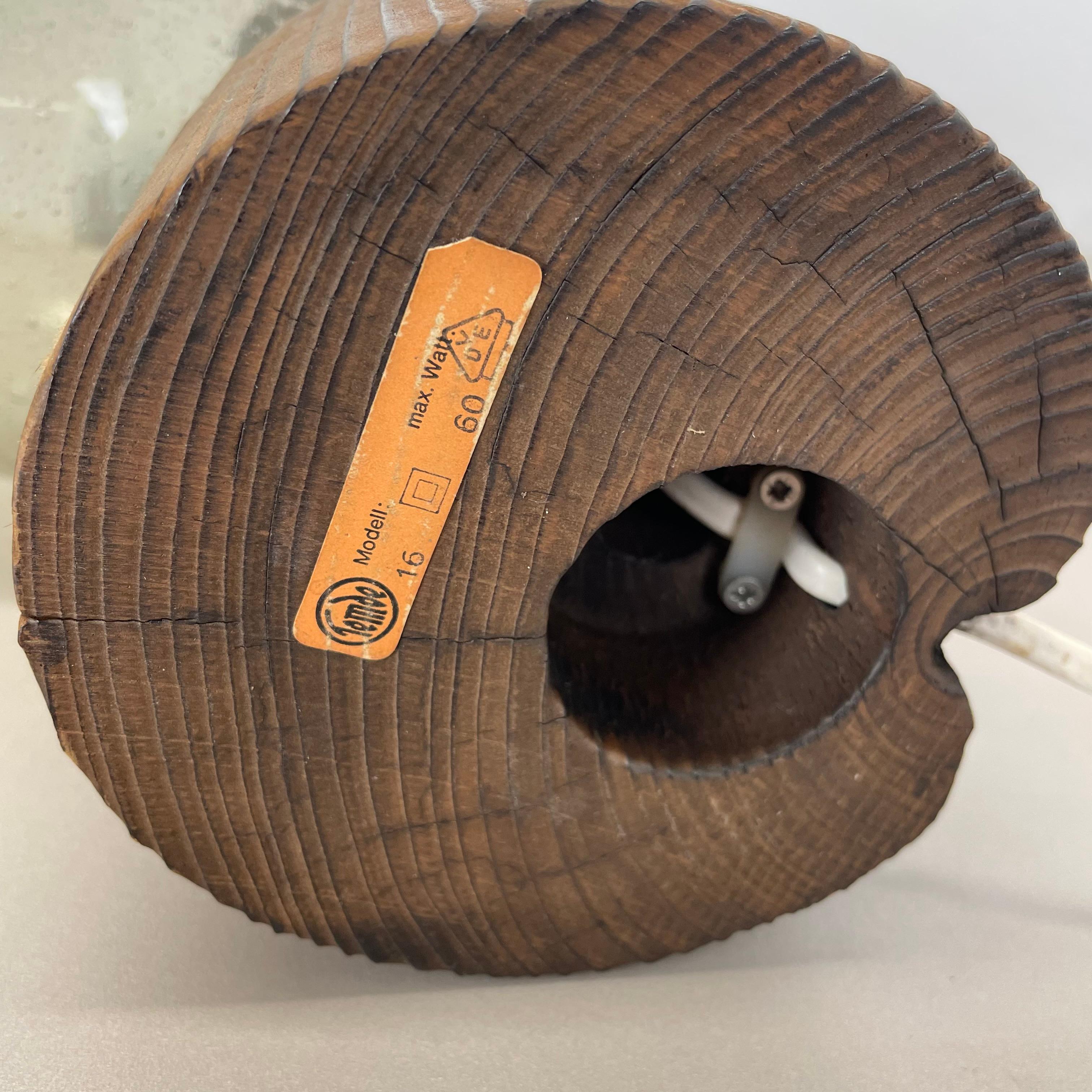 Große organische skulpturale PINE-Holz-Tischleuchte von Temde Lights, Deutschland 1970er Jahre im Angebot 14