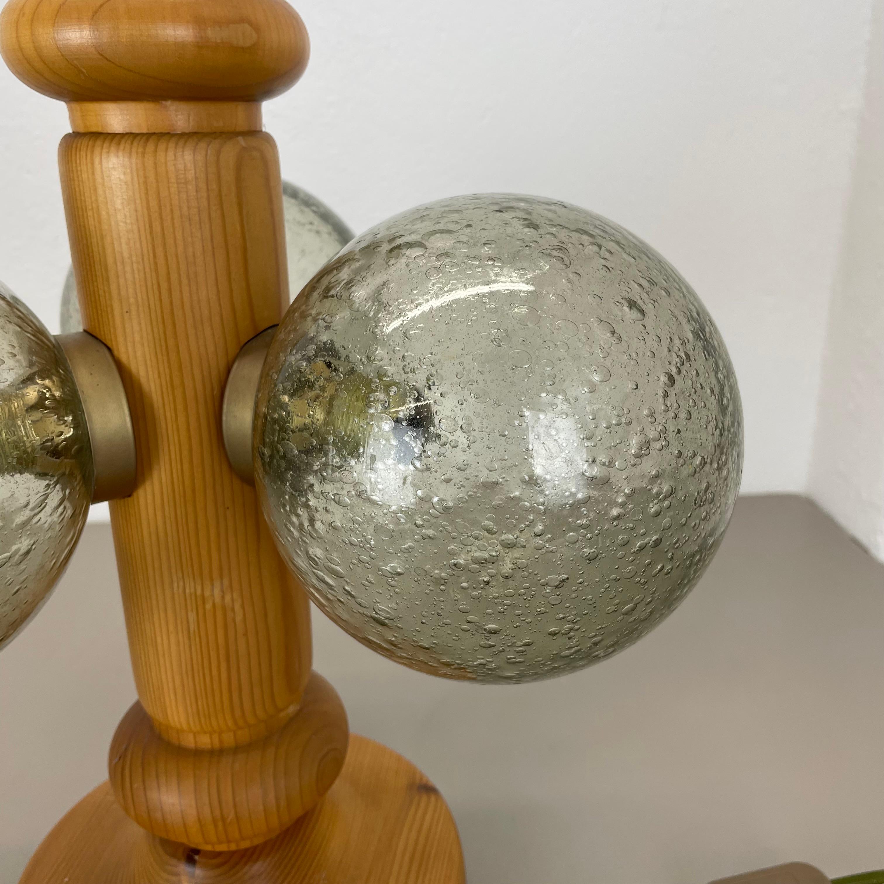Allemand Grande lampe de bureau sculpturale en bois organique PINE de Temde Lights, Allemagne, années 1970 en vente