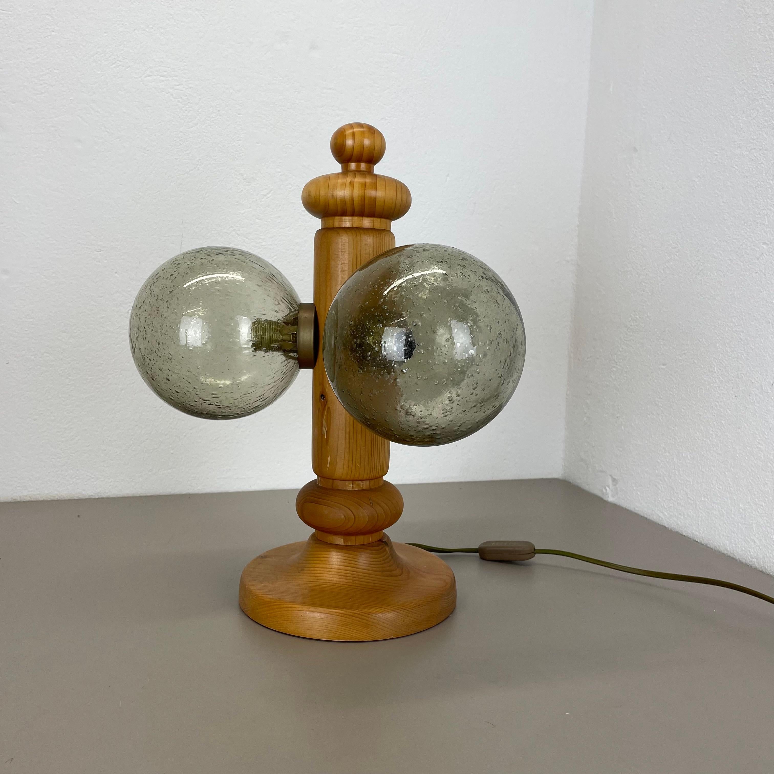 Grande lampe de bureau sculpturale en bois organique PINE de Temde Lights, Allemagne, années 1970 en vente 1