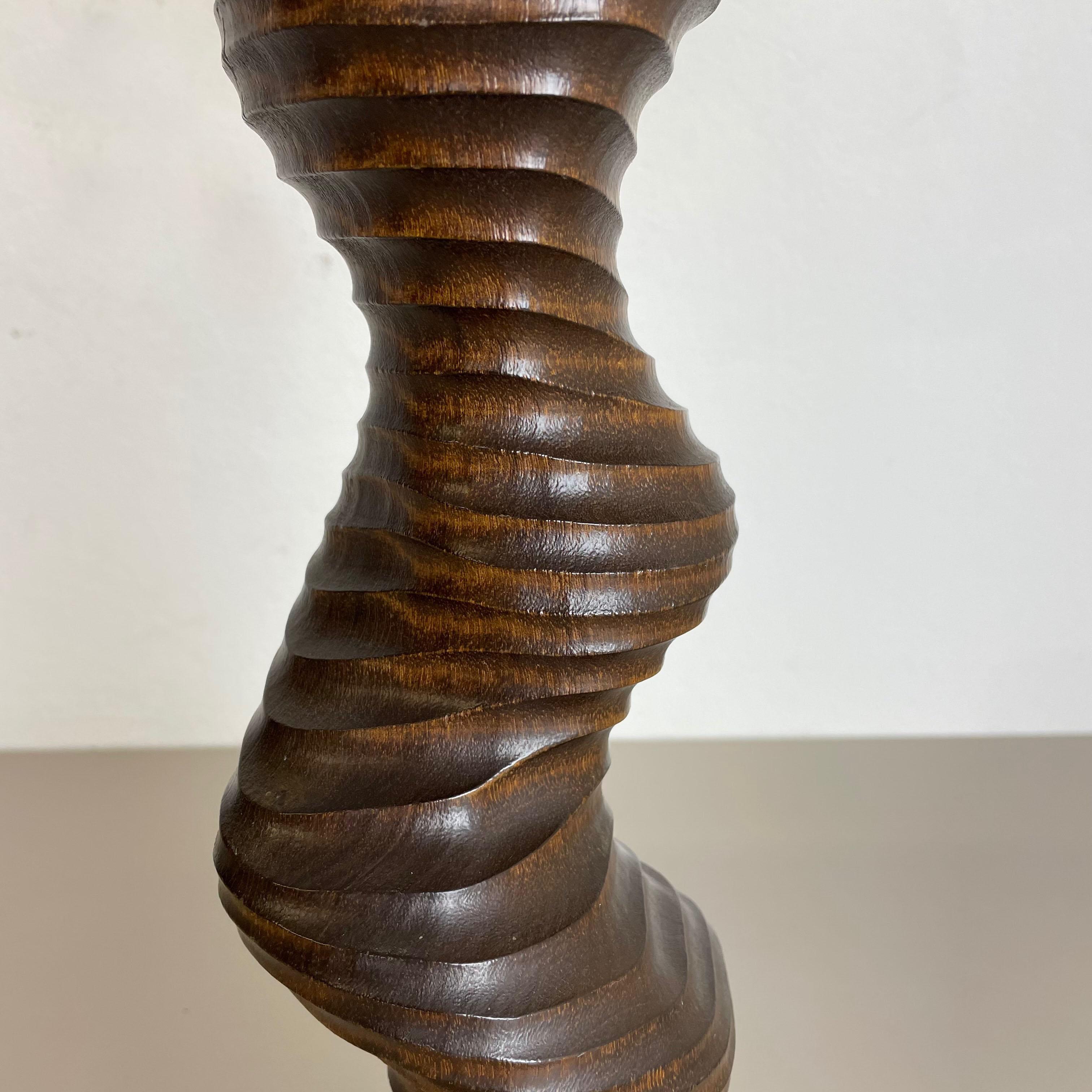 Verre Grande lampe de bureau sculpturale en bois organique fabriquée par Temde, Allemagne, années 1970 en vente