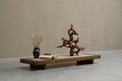 Gran Escultura Orgánica en Madera Burl de Mediados del Siglo XX