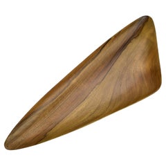 Large Organic Shaped Carved Walnut Wood Bowl Dish Carl Auböck Style Mid Century