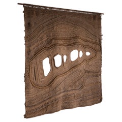 Large Organic Sisal Wall Tapestry by Annet Gaaikema, 1970s