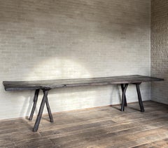 Large organic table reclaimed wood