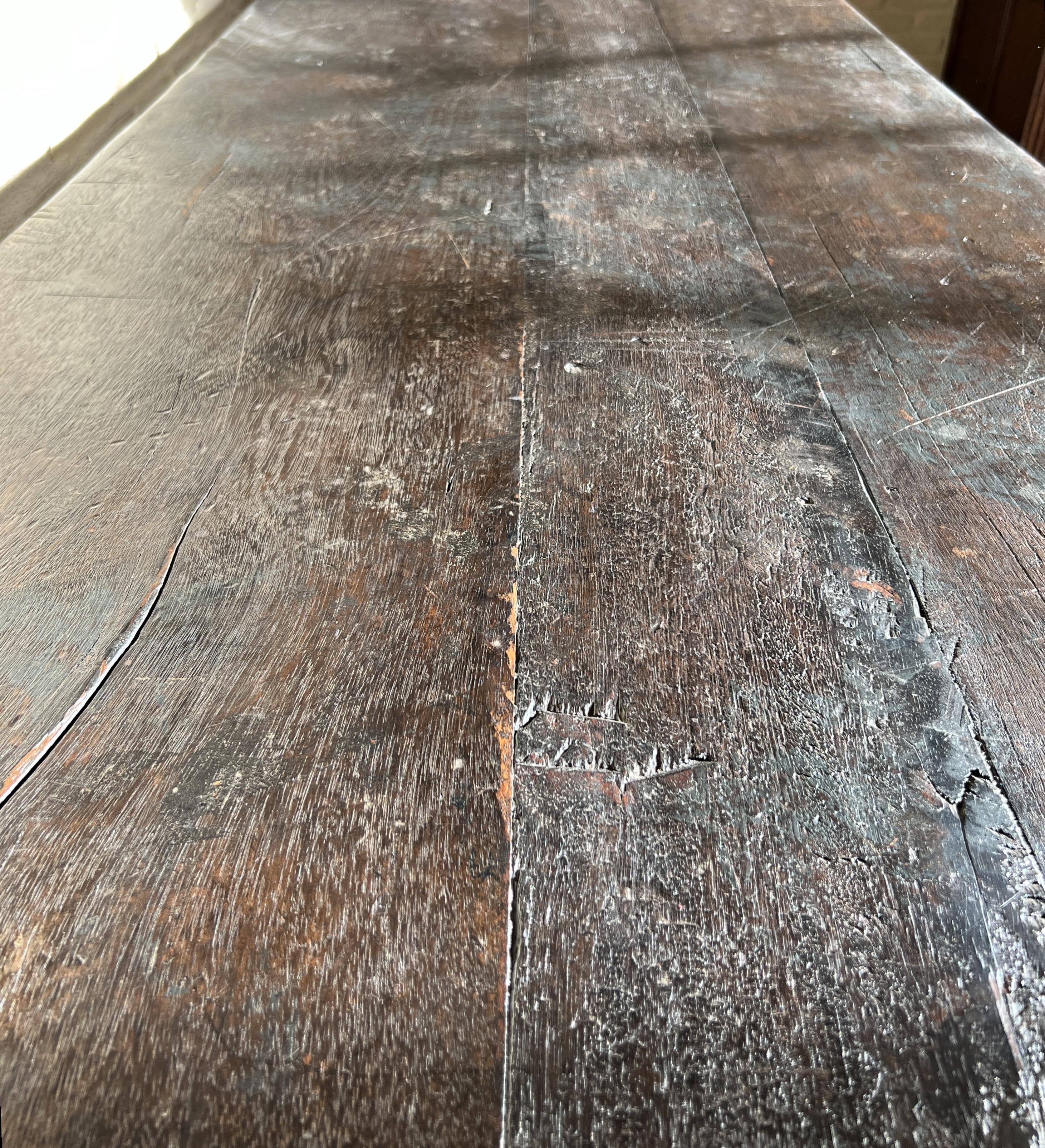 Contemporary Large organic table reclaimed wood For Sale
