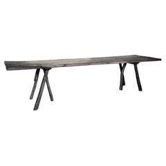 Large organic table reclaimed wood