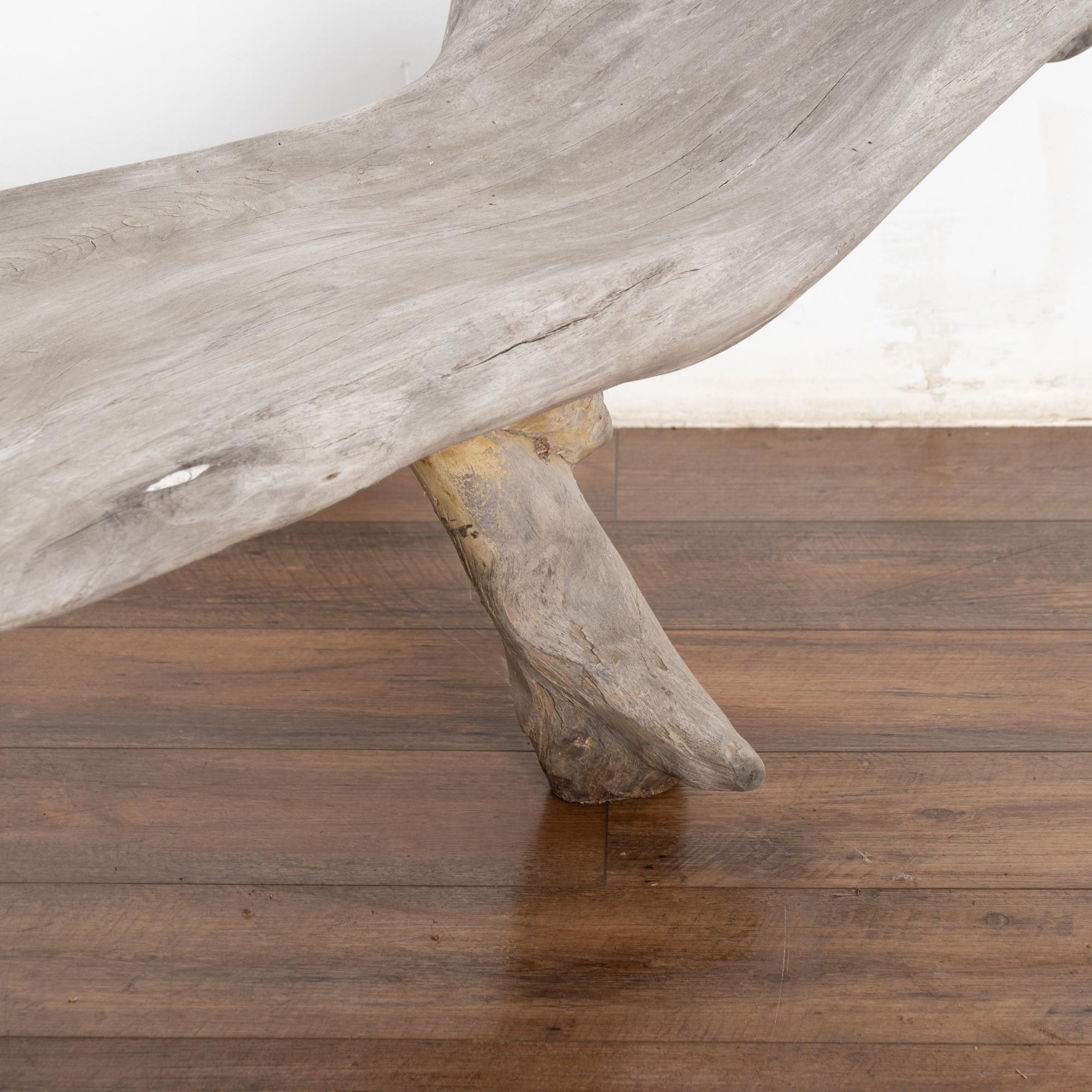 Large Organic Teak Root Bench, circa 1940-60 For Sale 4
