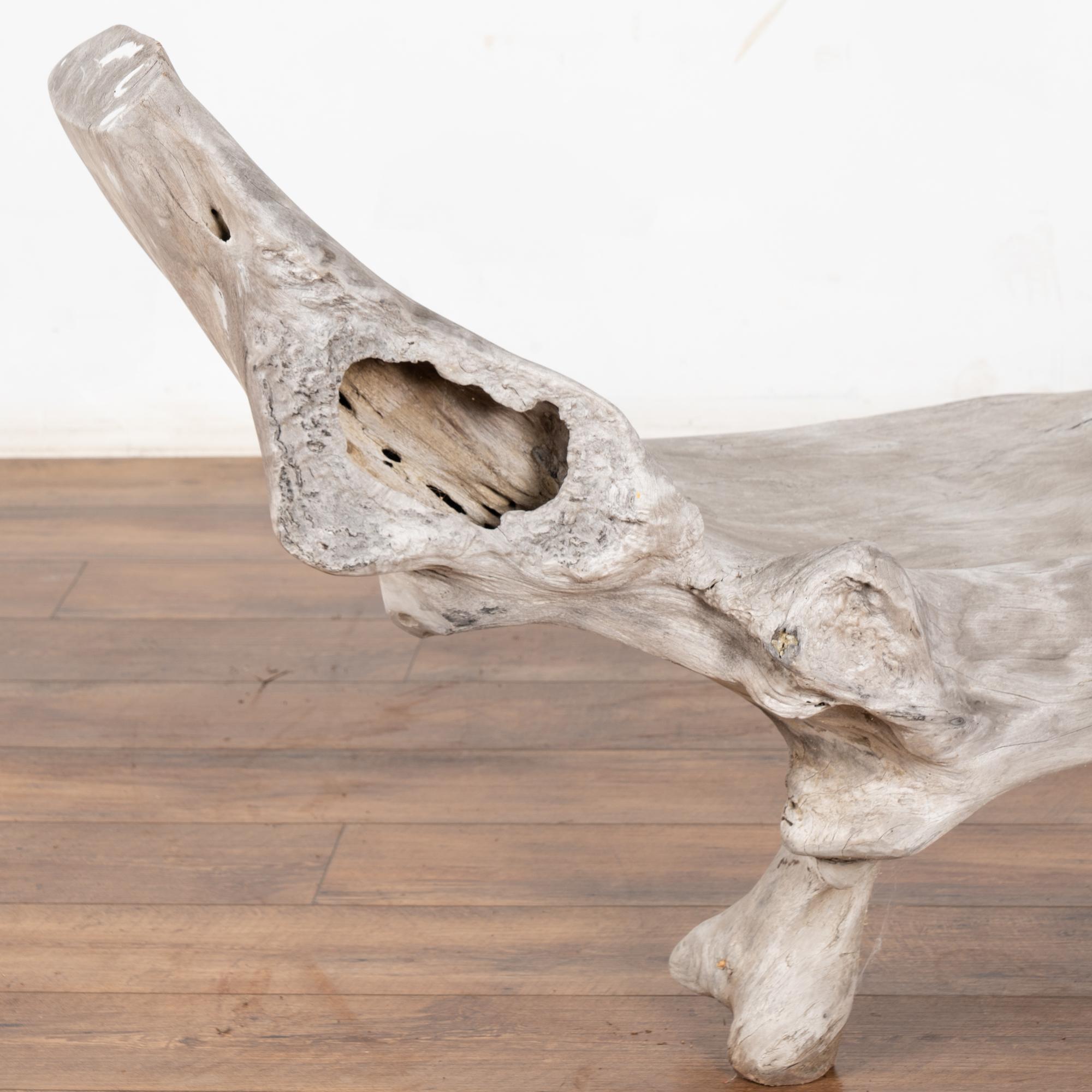 Large Organic Teak Root Bench, circa 1940-60 For Sale 7
