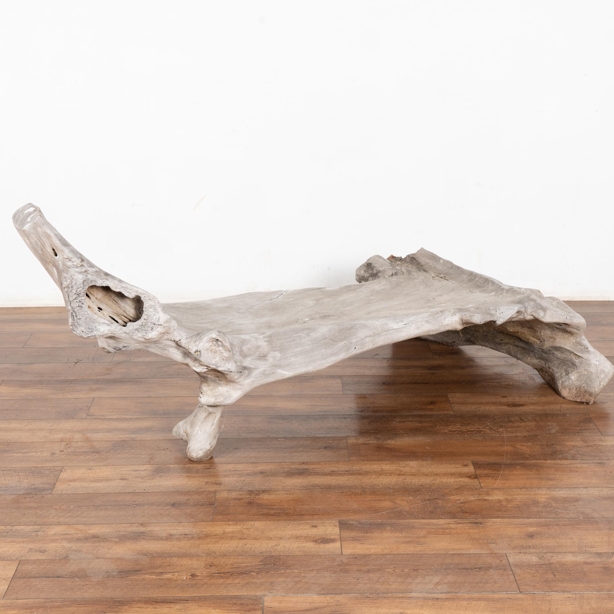 Large Organic Teak Root Bench, circa 1940-60 For Sale 10