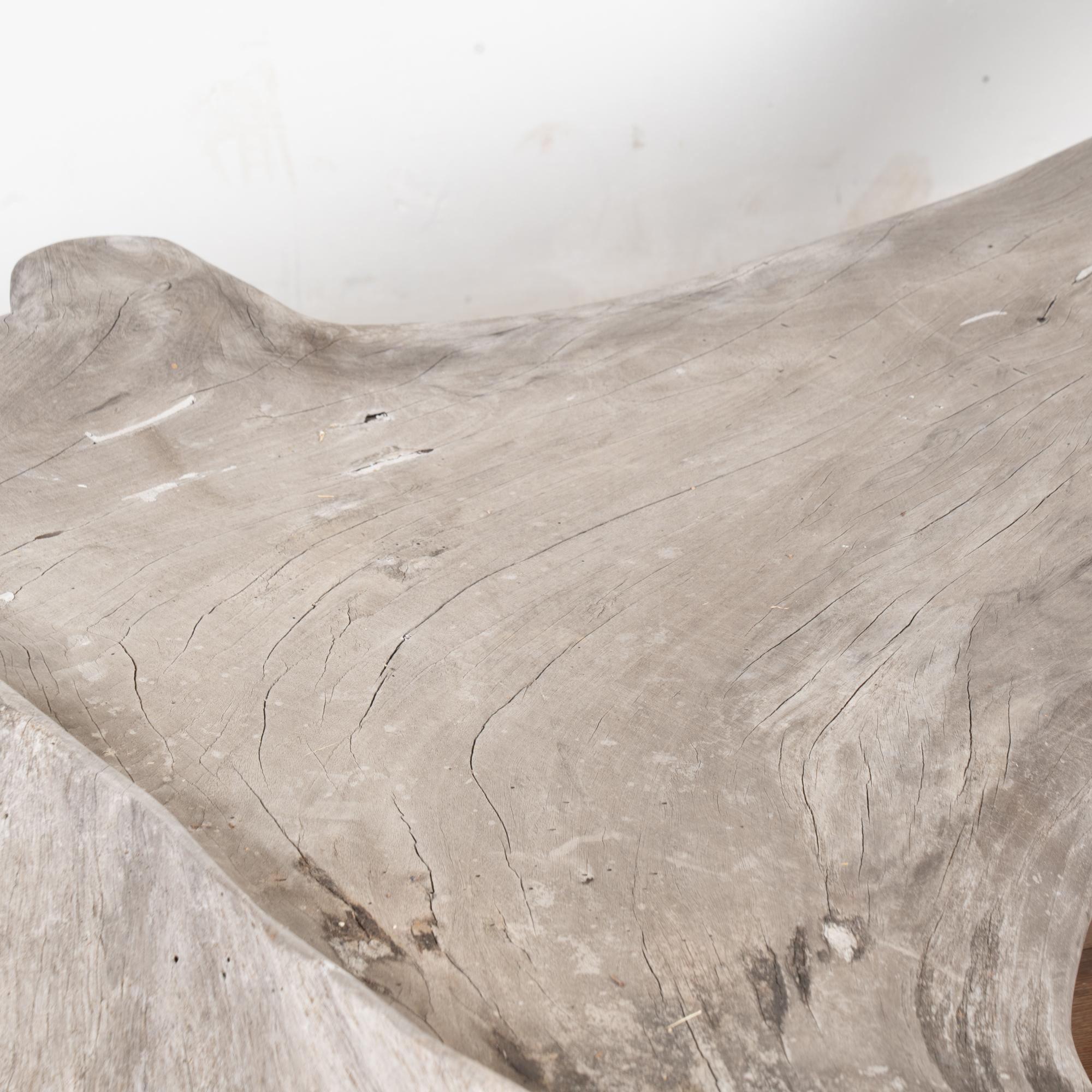 Large Organic Teak Root Bench, circa 1940-60 For Sale 1