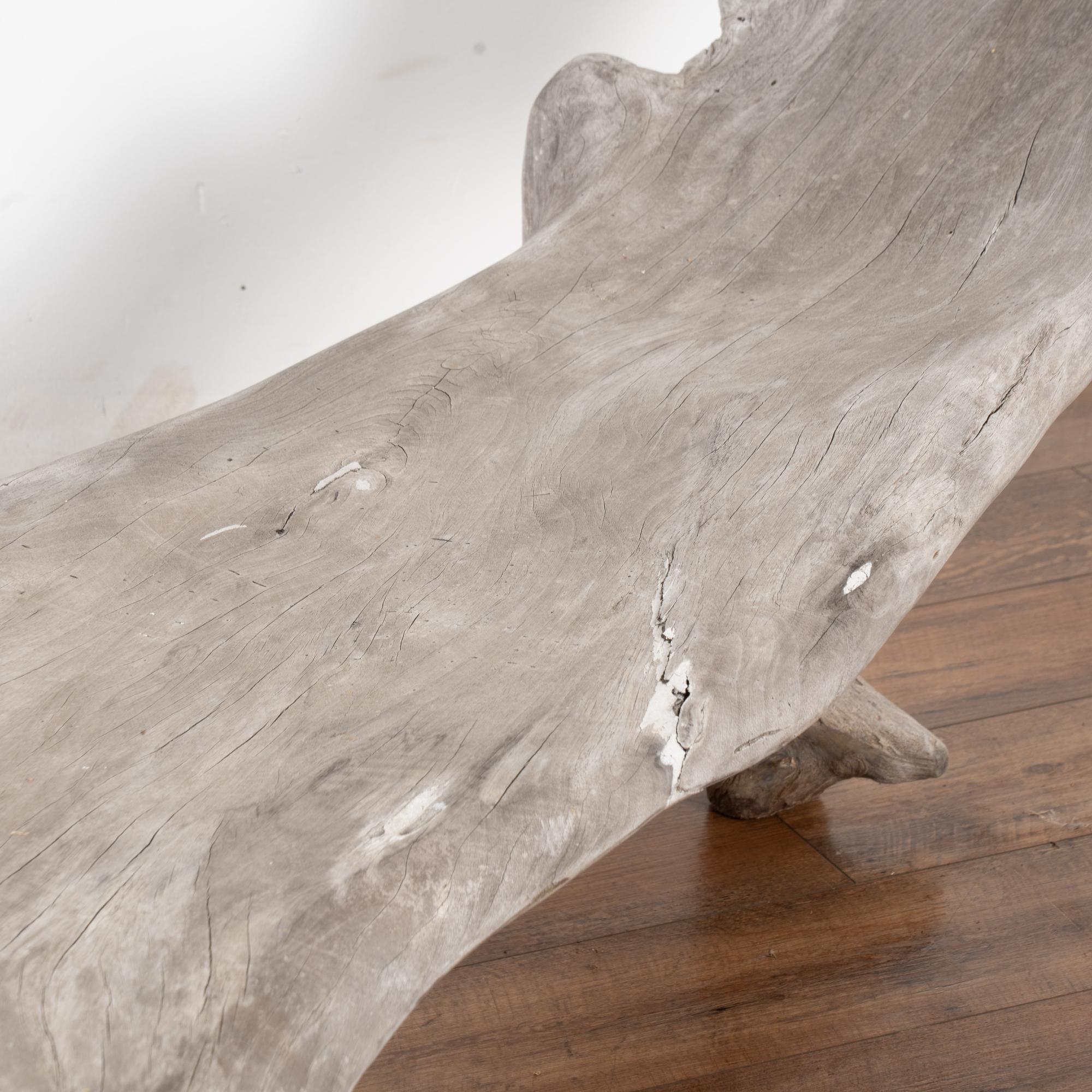 Large Organic Teak Root Bench, circa 1940-60 For Sale 3